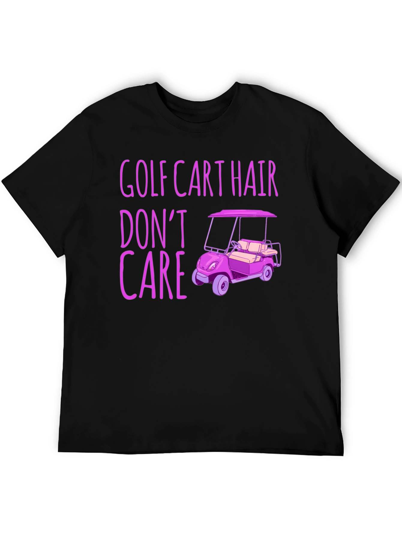 Golf Cart Hair Dont Care Graphic Tee