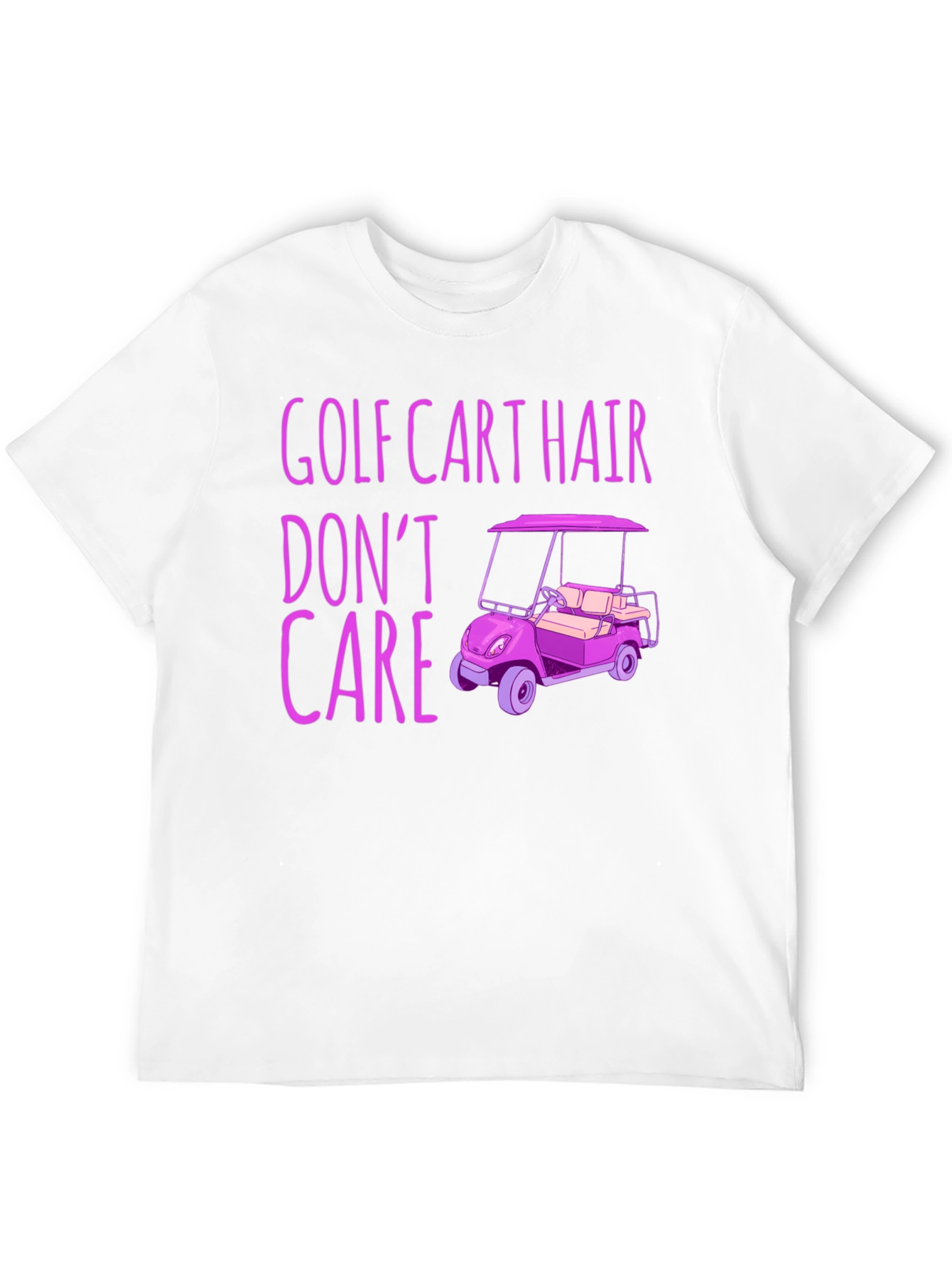 Golf Cart Hair Dont Care Graphic Tee