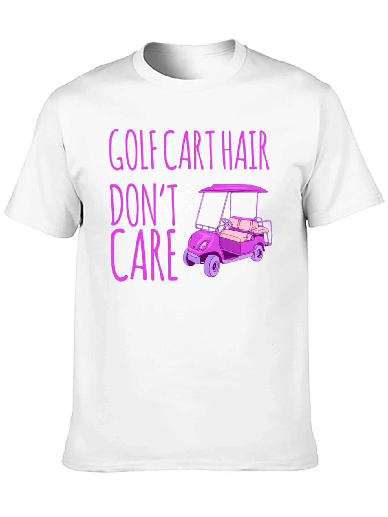 Golf Cart Hair Dont Care Graphic Tee