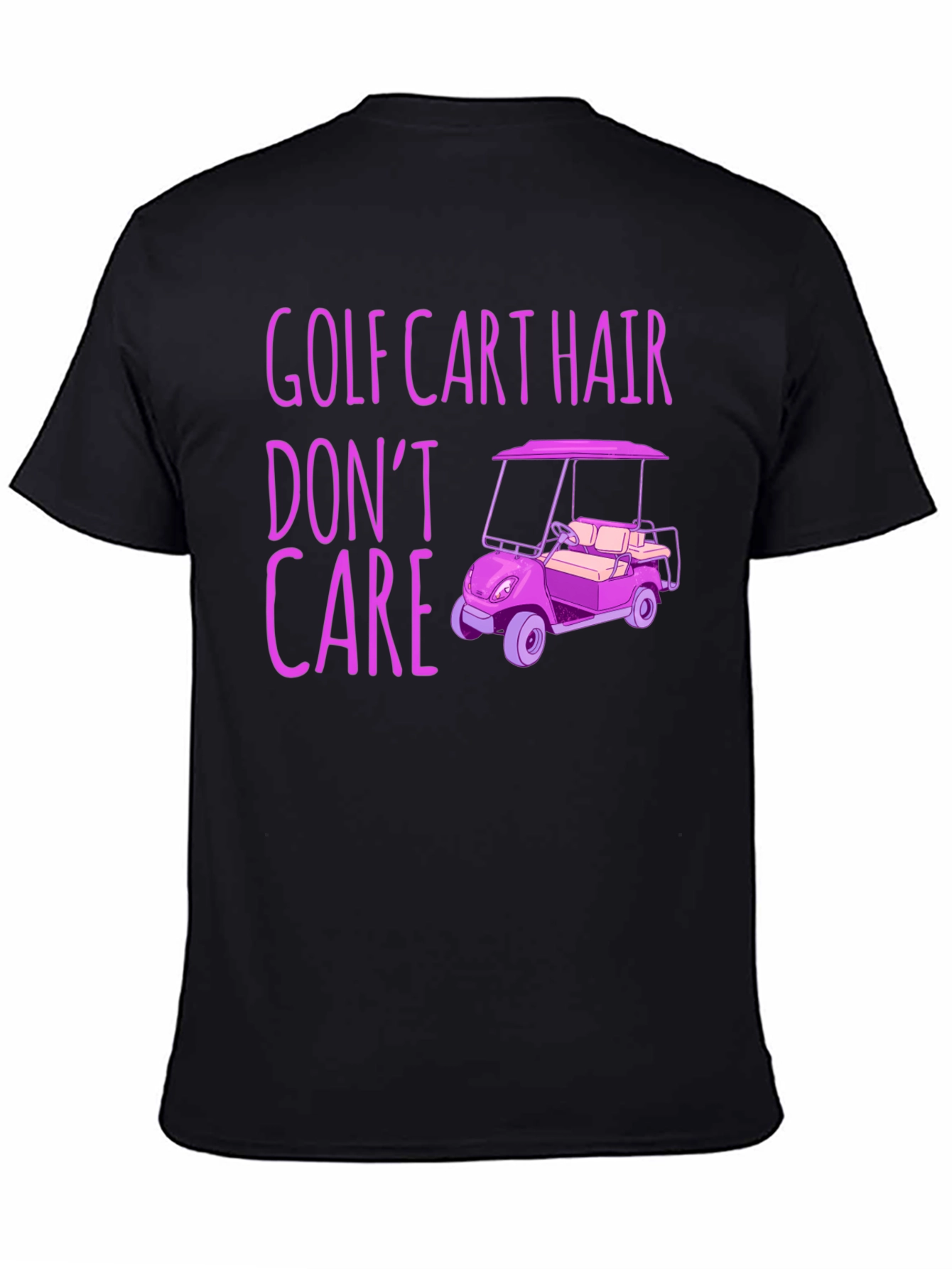 Golf Cart Hair Dont Care Graphic Tee