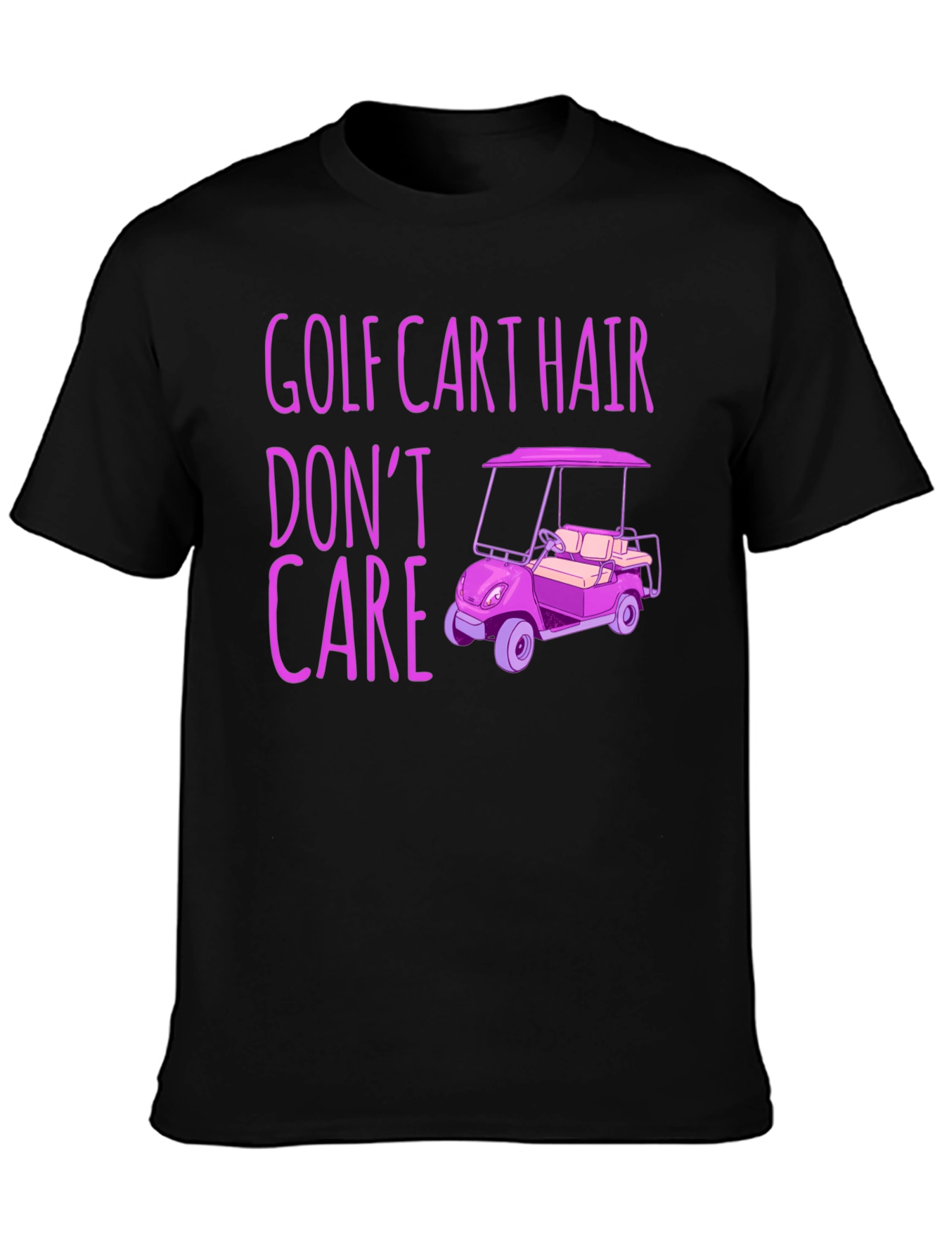 Golf Cart Hair Dont Care Graphic Tee