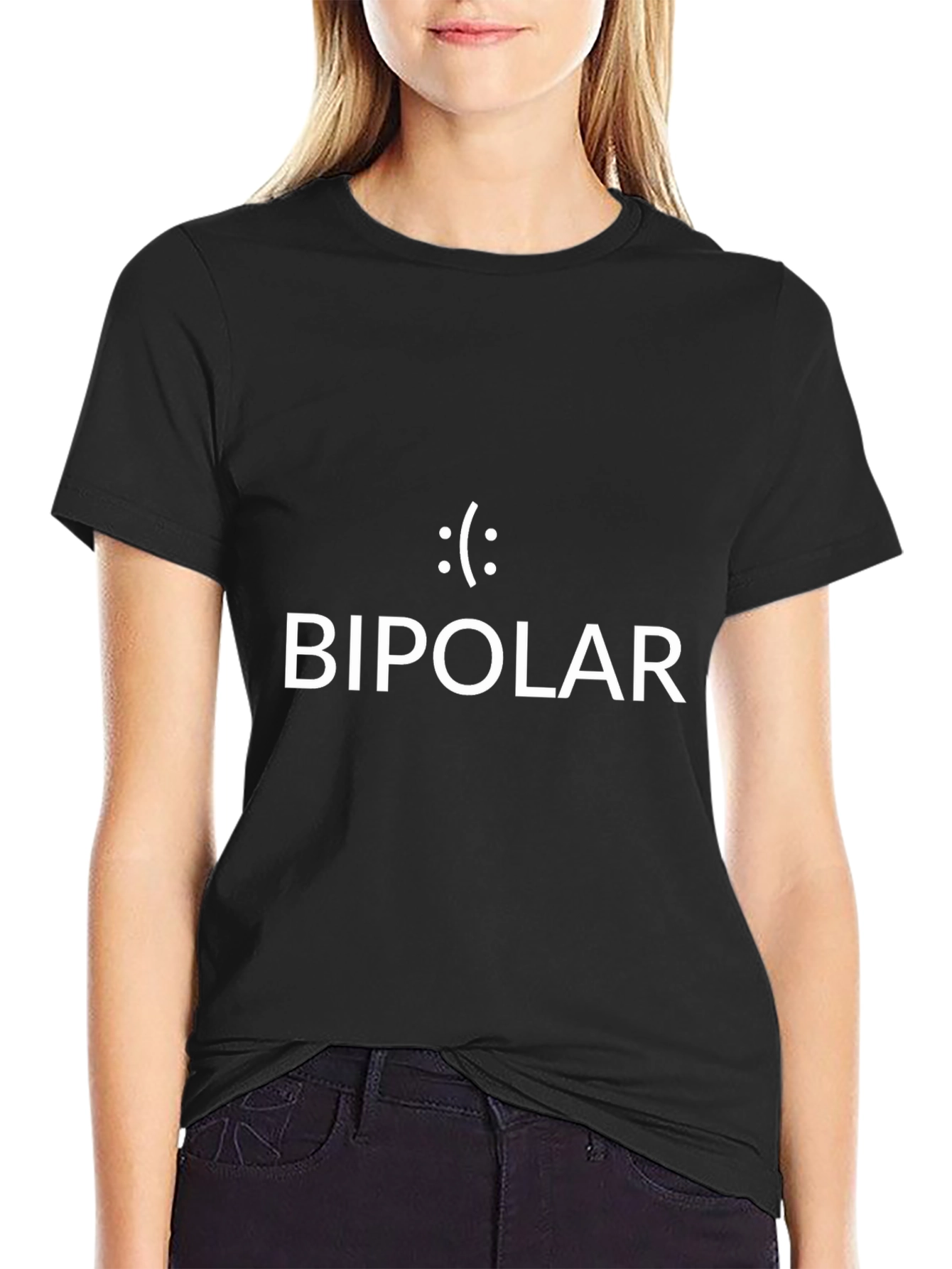 Bipolar Graphic T-Shirt - Black Cotton Blend