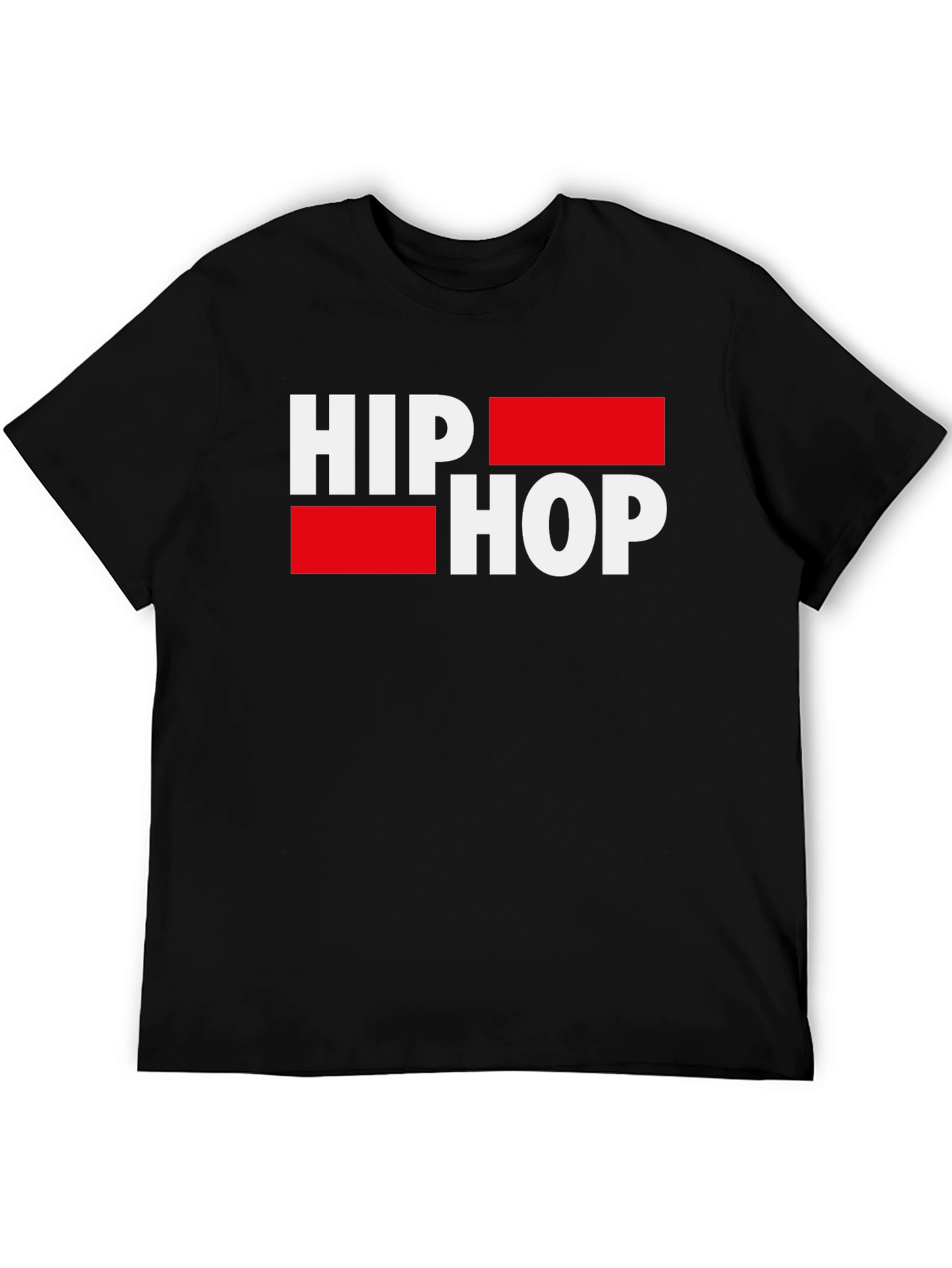 Hip Hop Graphic Tee - Stylish Mens Black T-Shirt