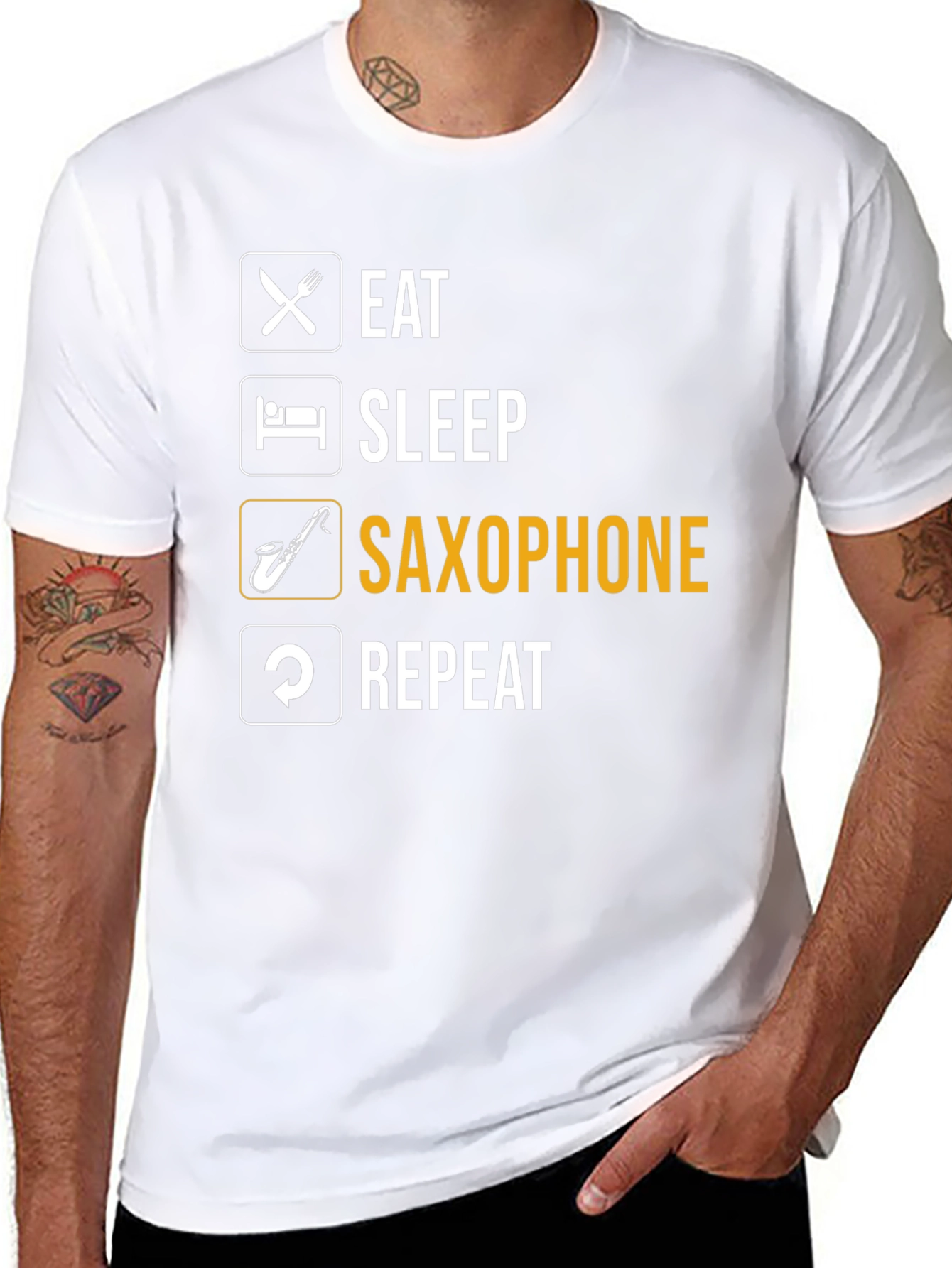 Eat Sleep Saxophone Repeat T-Shirt