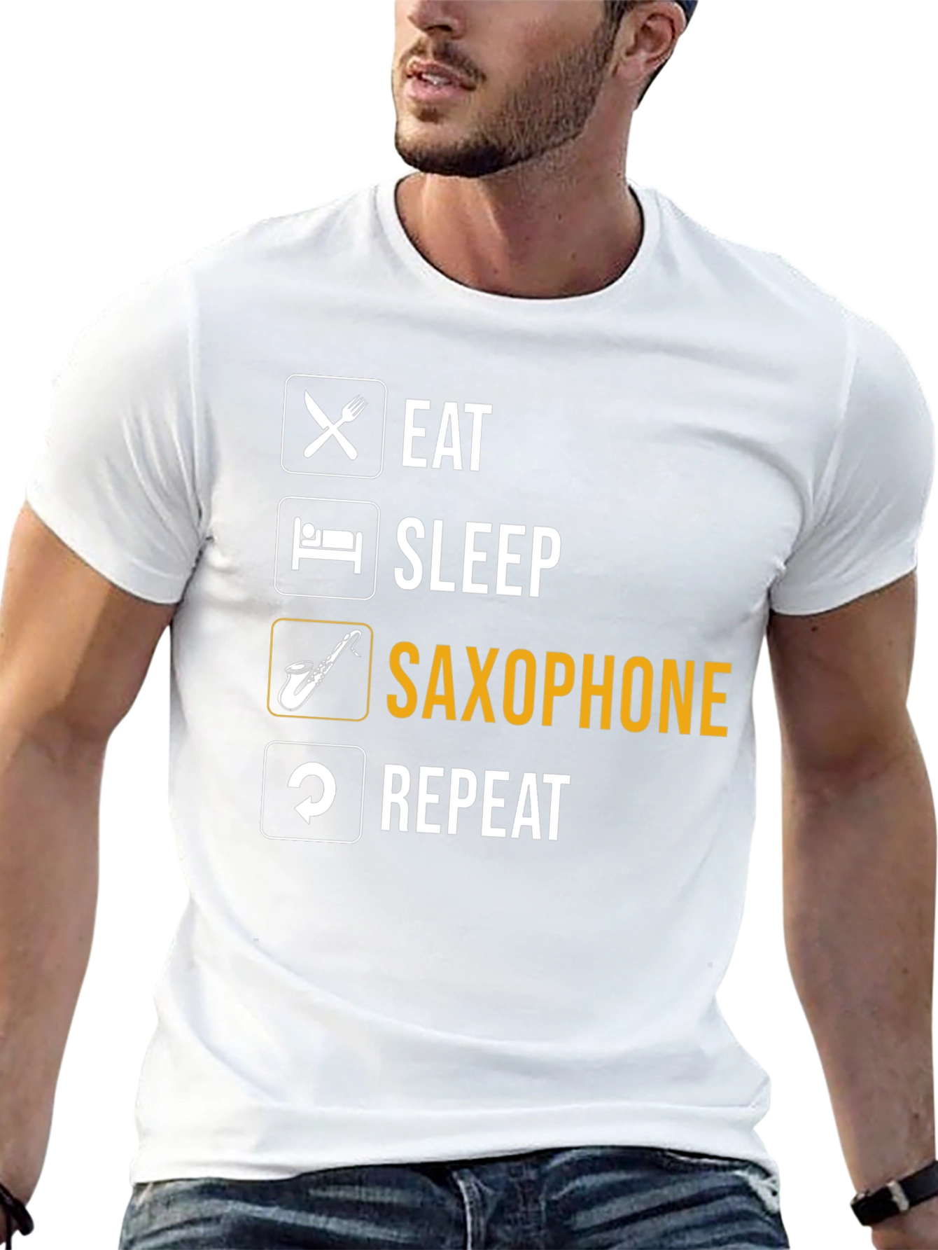 Eat Sleep Saxophone Repeat T-Shirt