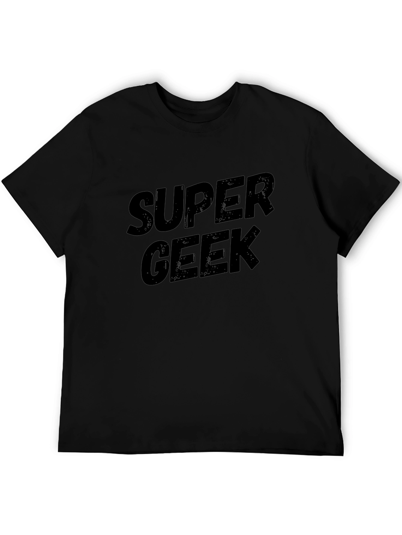 Super Geek Black T-Shirt Casual Wear