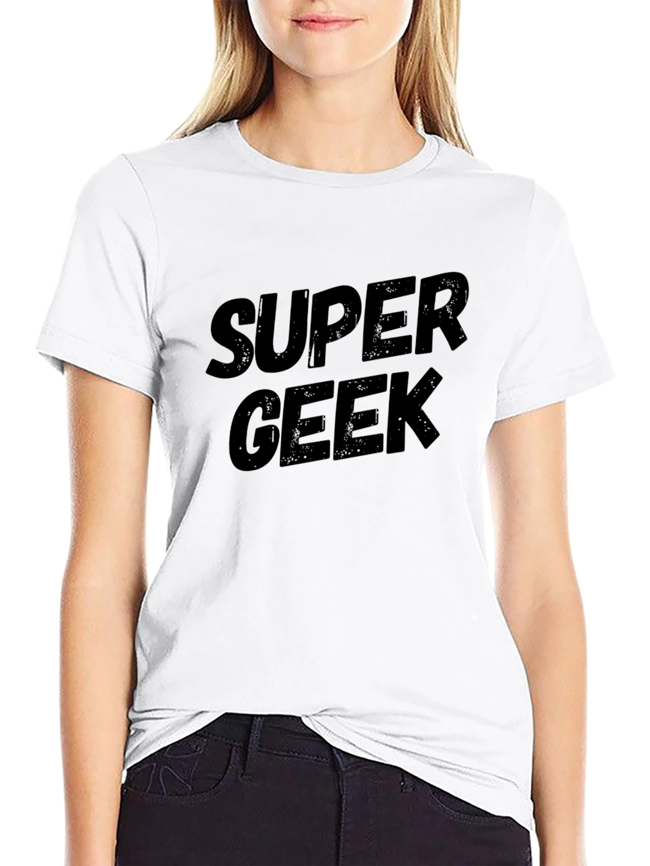 Super Geek Black T-Shirt Casual Wear