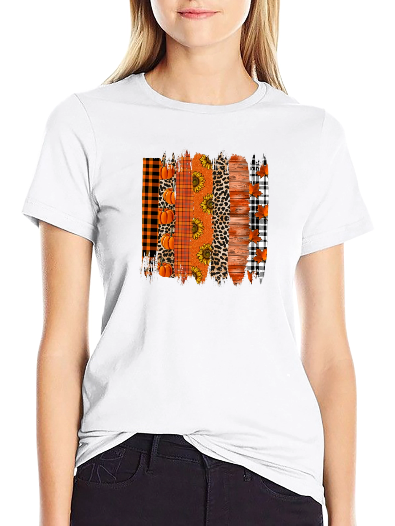 Fall Pattern Brushstroke Graphic Tee
