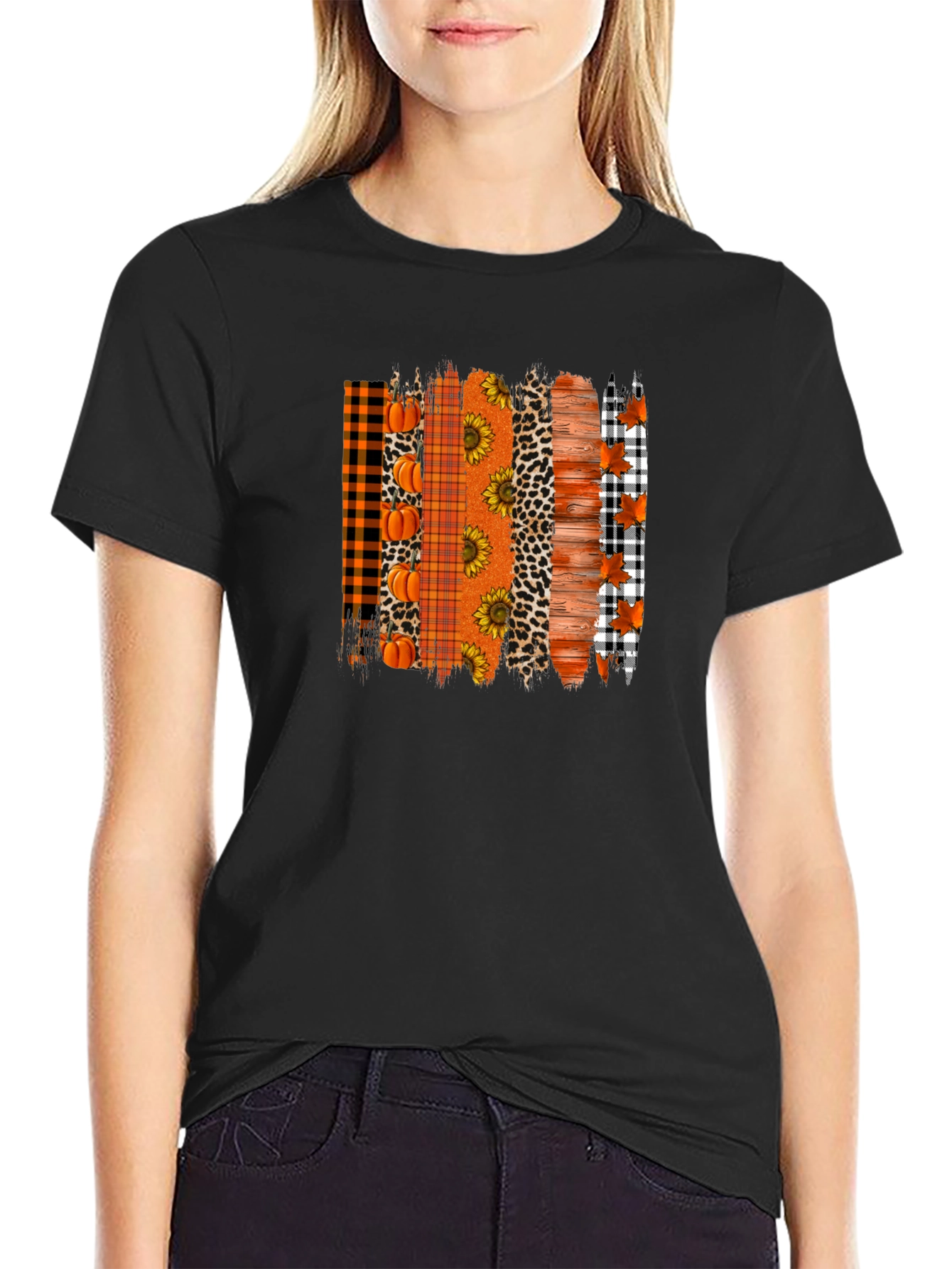 Fall Pattern Brushstroke Graphic Tee