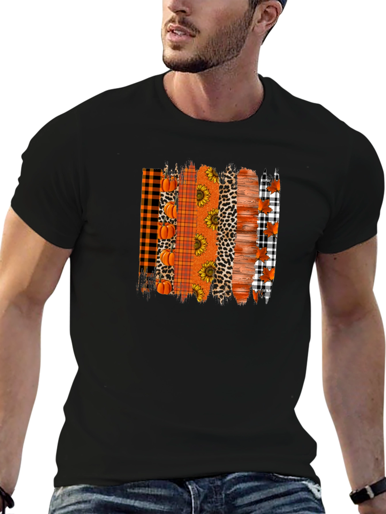 Fall Pattern Brushstroke Graphic Tee