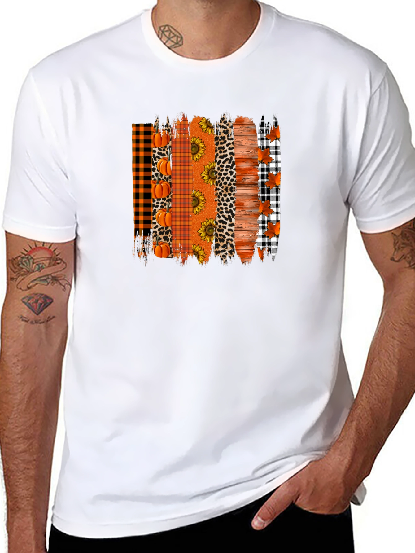 Fall Pattern Brushstroke Graphic Tee