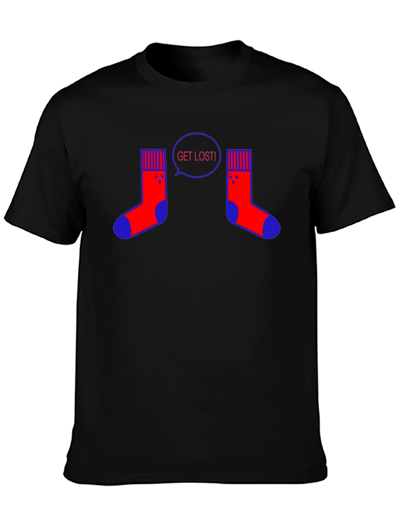 Get Lost Socks T-Shirt - Novelty Graphic Tee