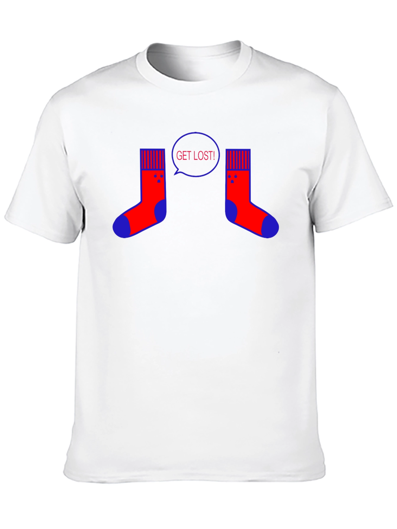 Get Lost Socks T-Shirt - Novelty Graphic Tee