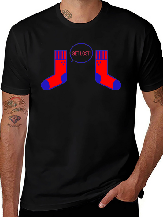 Get Lost Socks T-Shirt - Novelty Graphic Tee