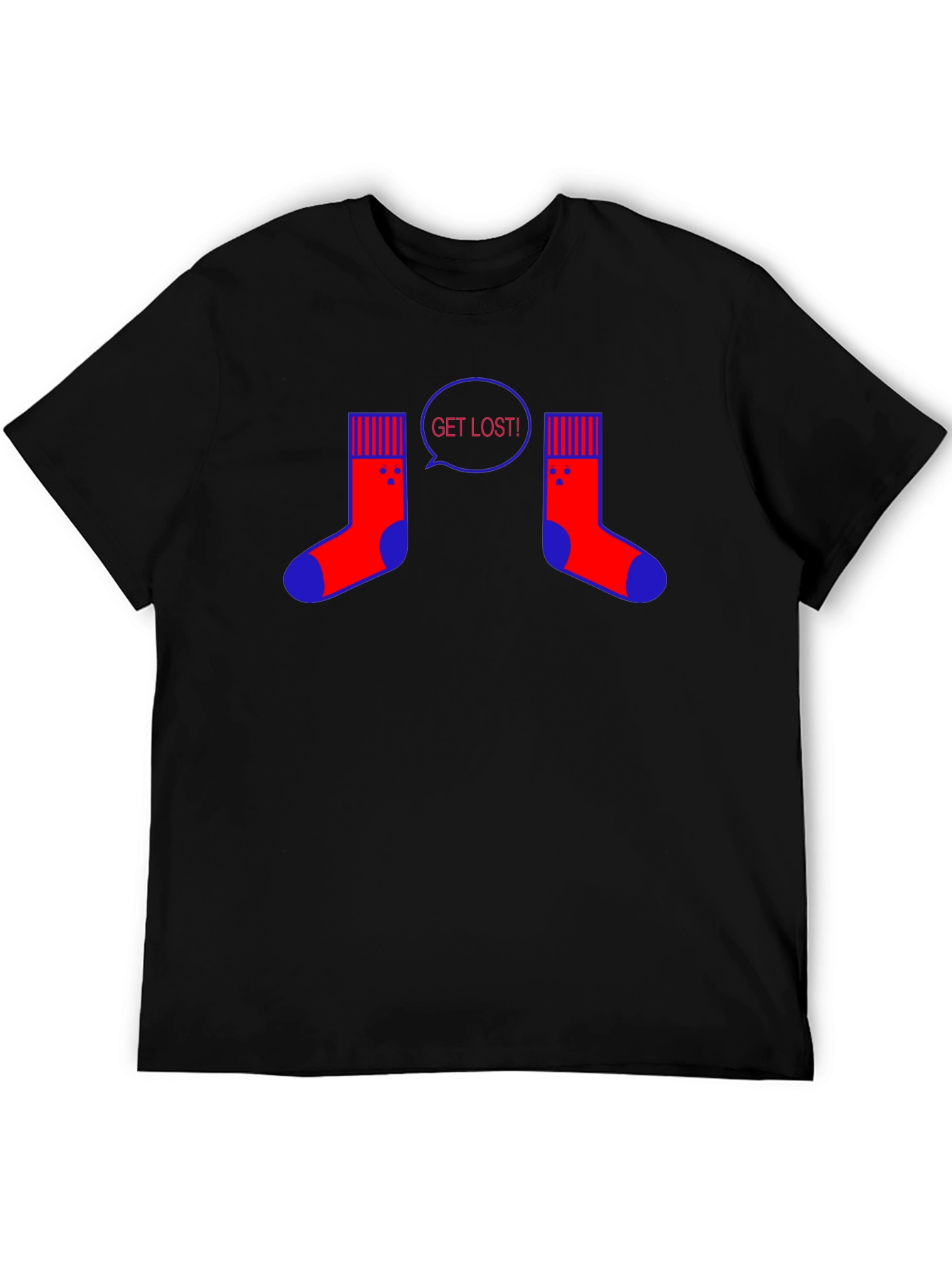 Get Lost Socks T-Shirt - Novelty Graphic Tee