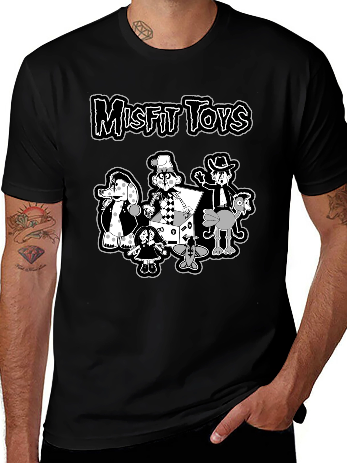 Misfit Toys Graphic Tee - Retro Black T-Shirt