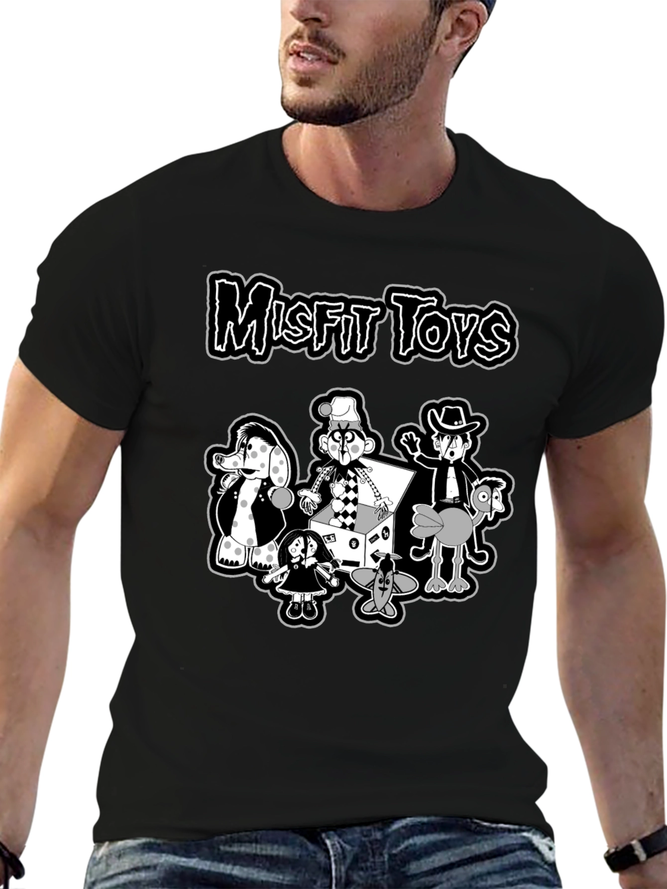 Misfit Toys Graphic Tee - Retro Black T-Shirt