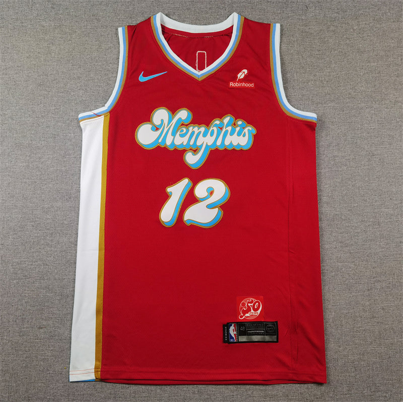 Men's Memphis Grizzlies Ja Morant #12 Red 2024/25 Swingman Player Jerseys - City Edition