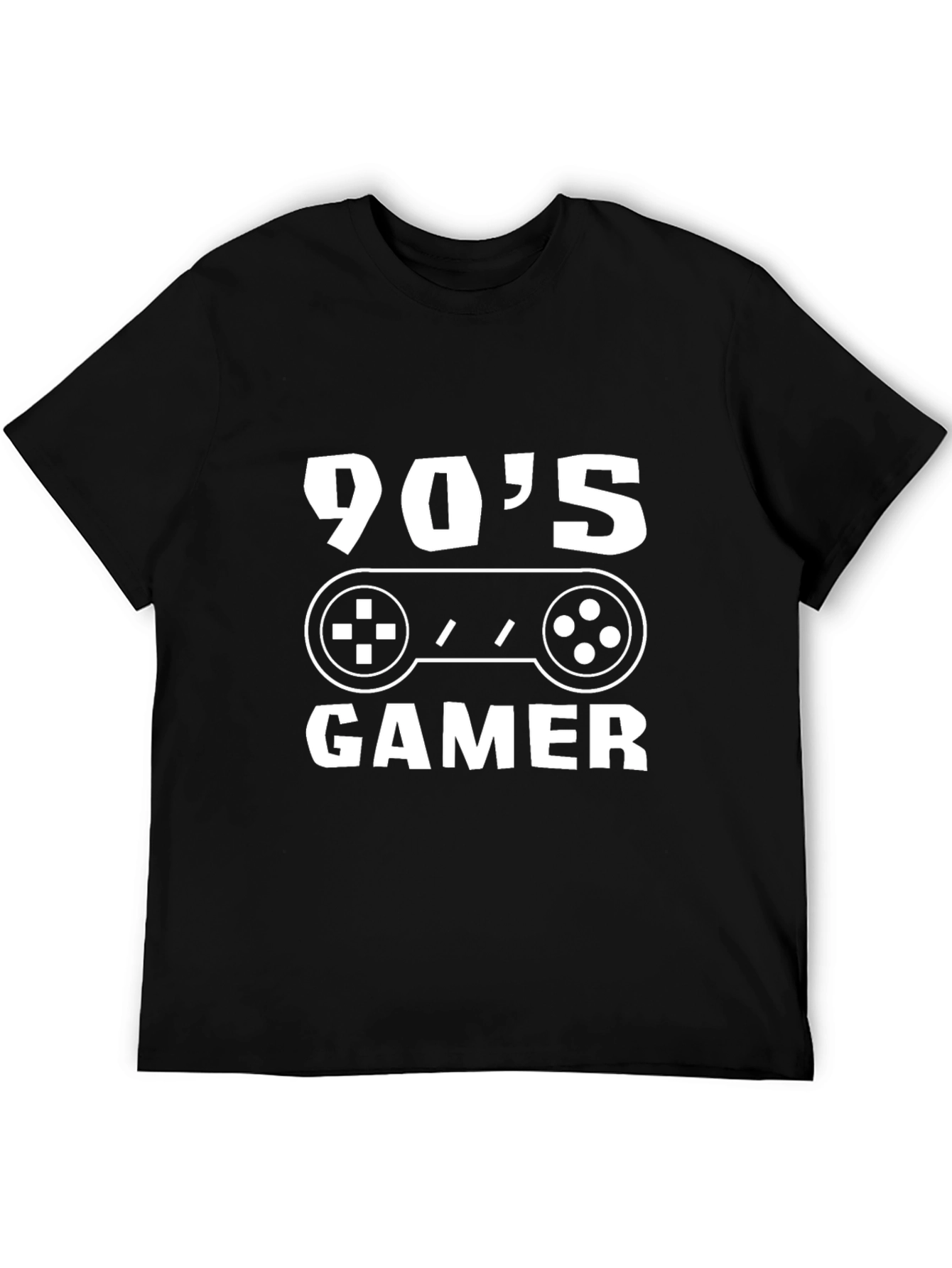 90s Gamer Black T-Shirt - Retro Gaming Style