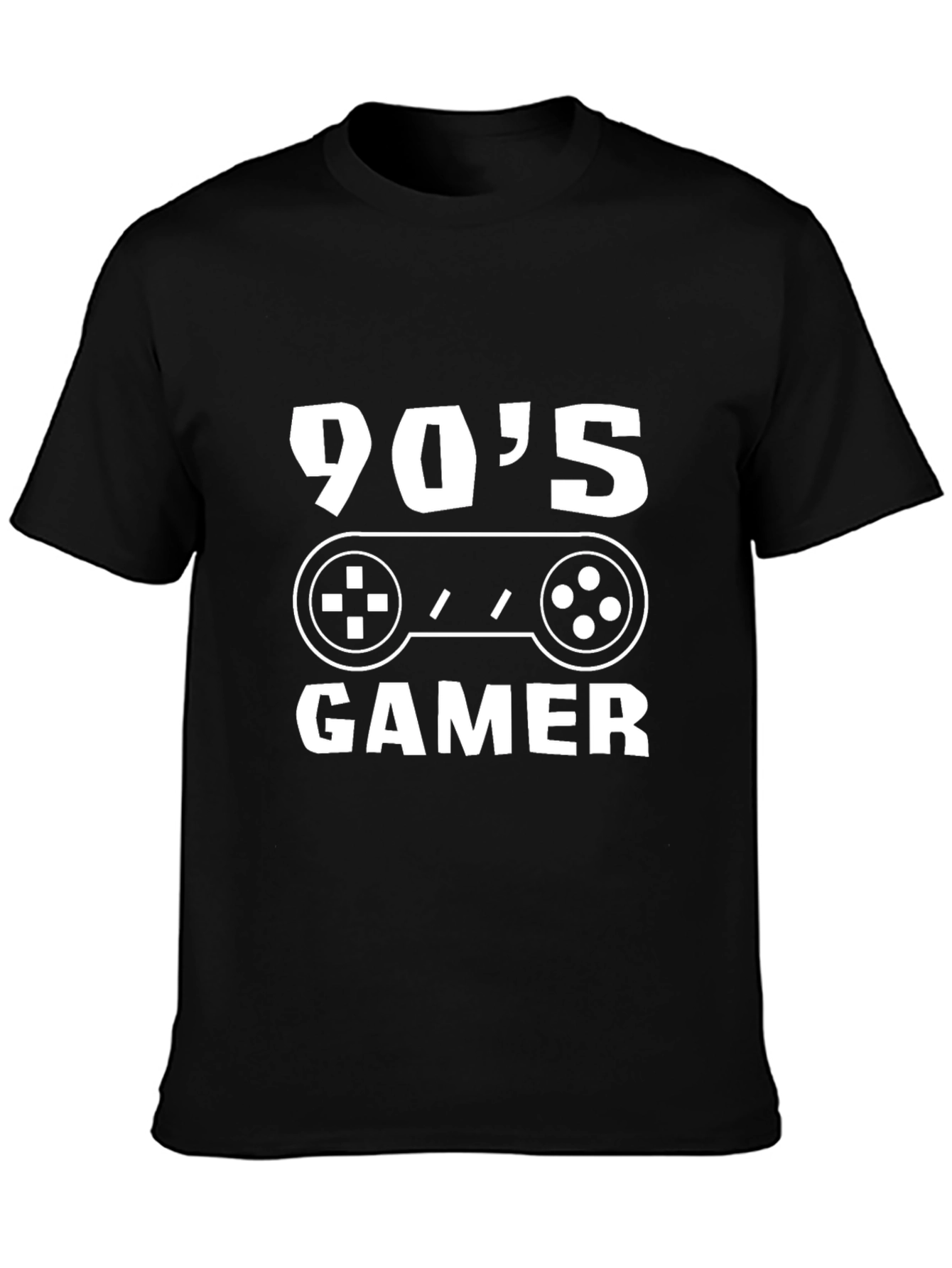 90s Gamer Black T-Shirt - Retro Gaming Style