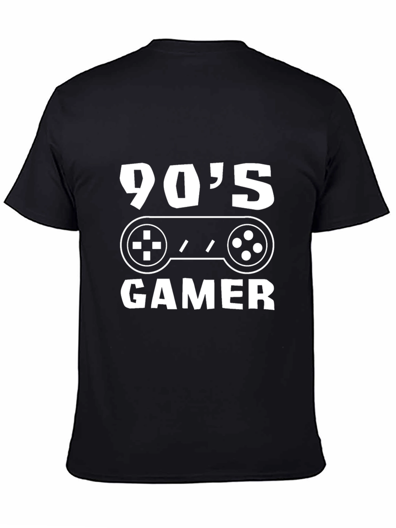 90s Gamer Black T-Shirt - Retro Gaming Style