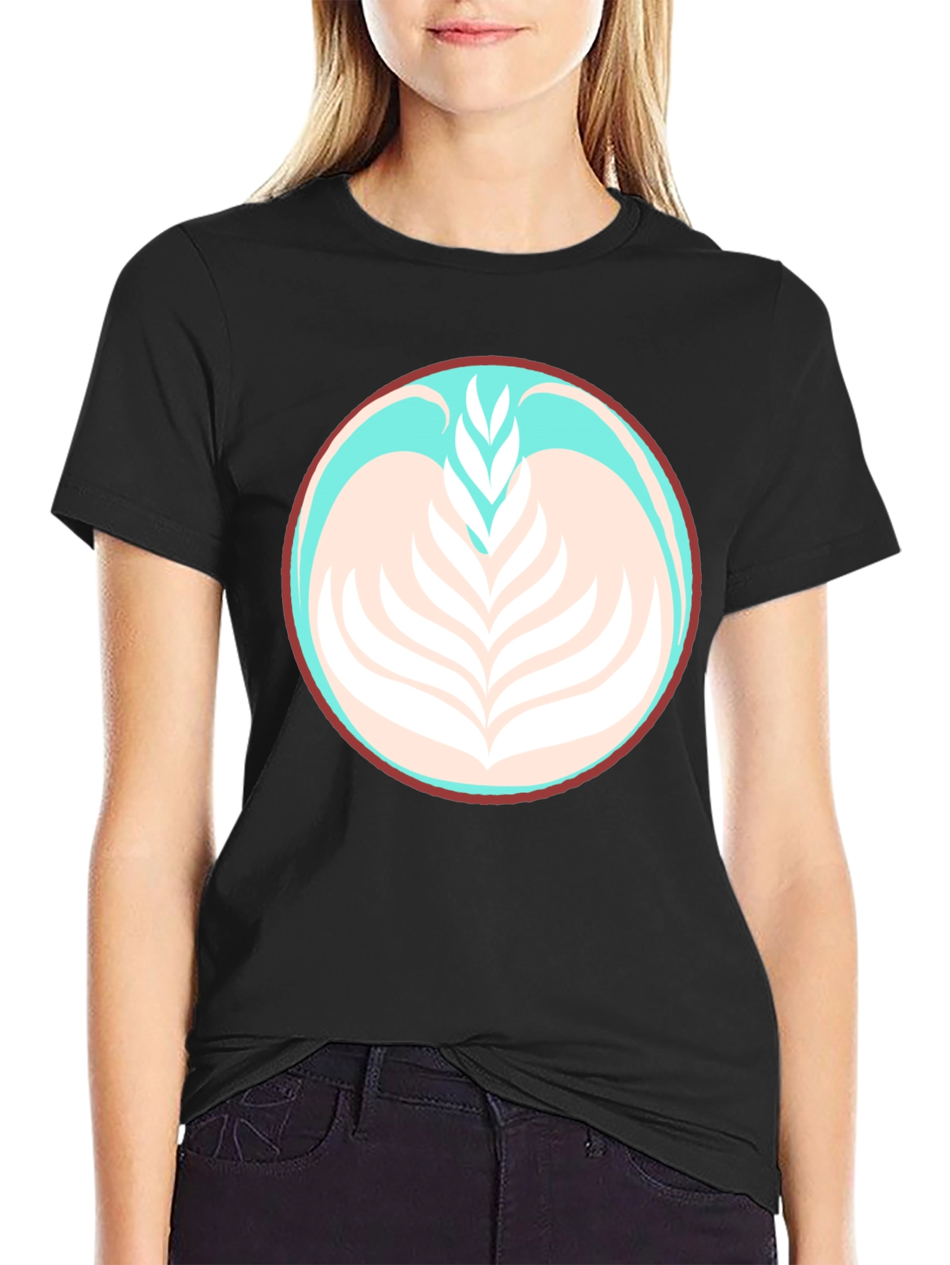 Latte Art Tee - Black Graphic T-Shirt