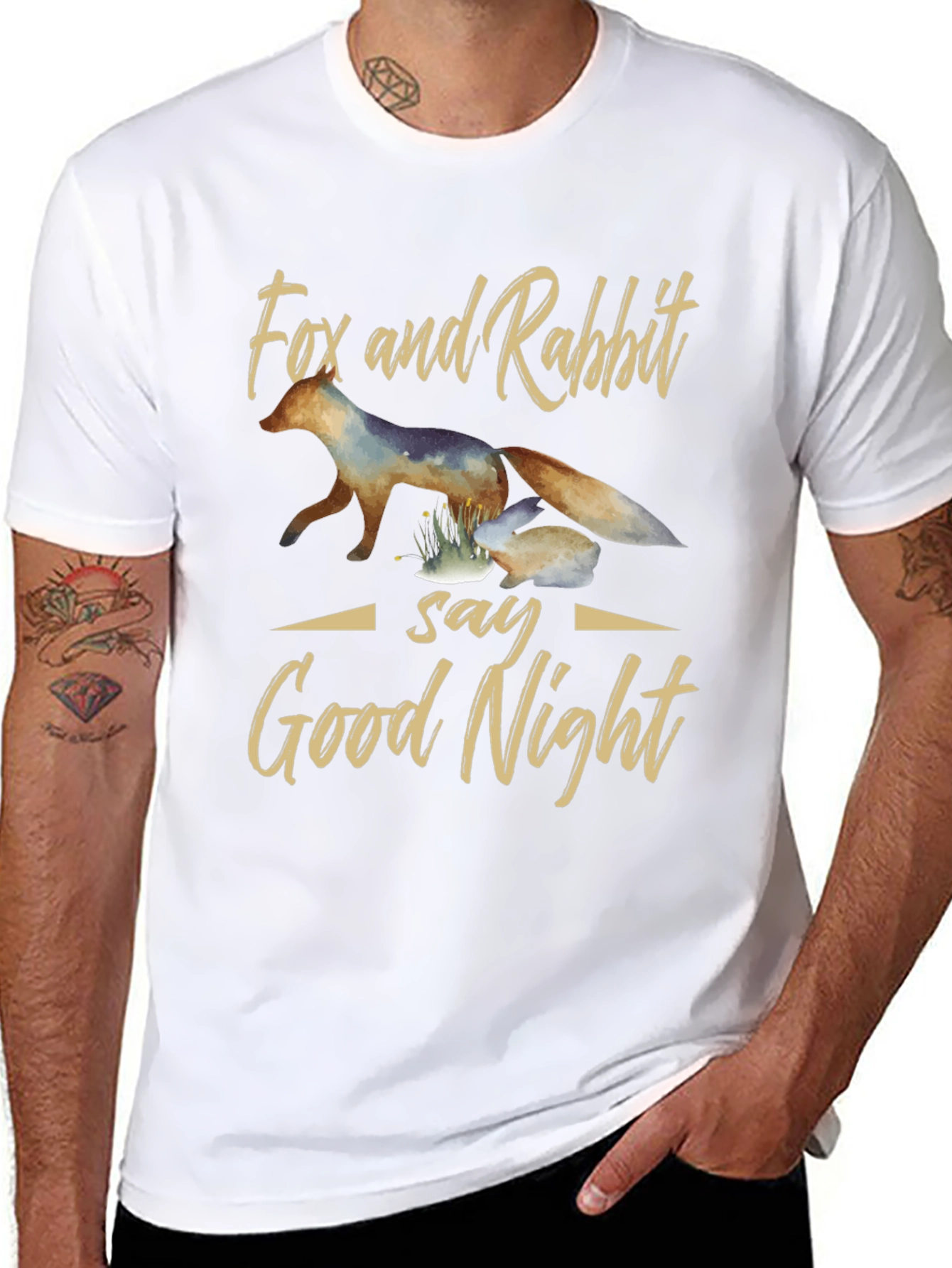 Fox and Rabbit Good Night Graphic Tee
