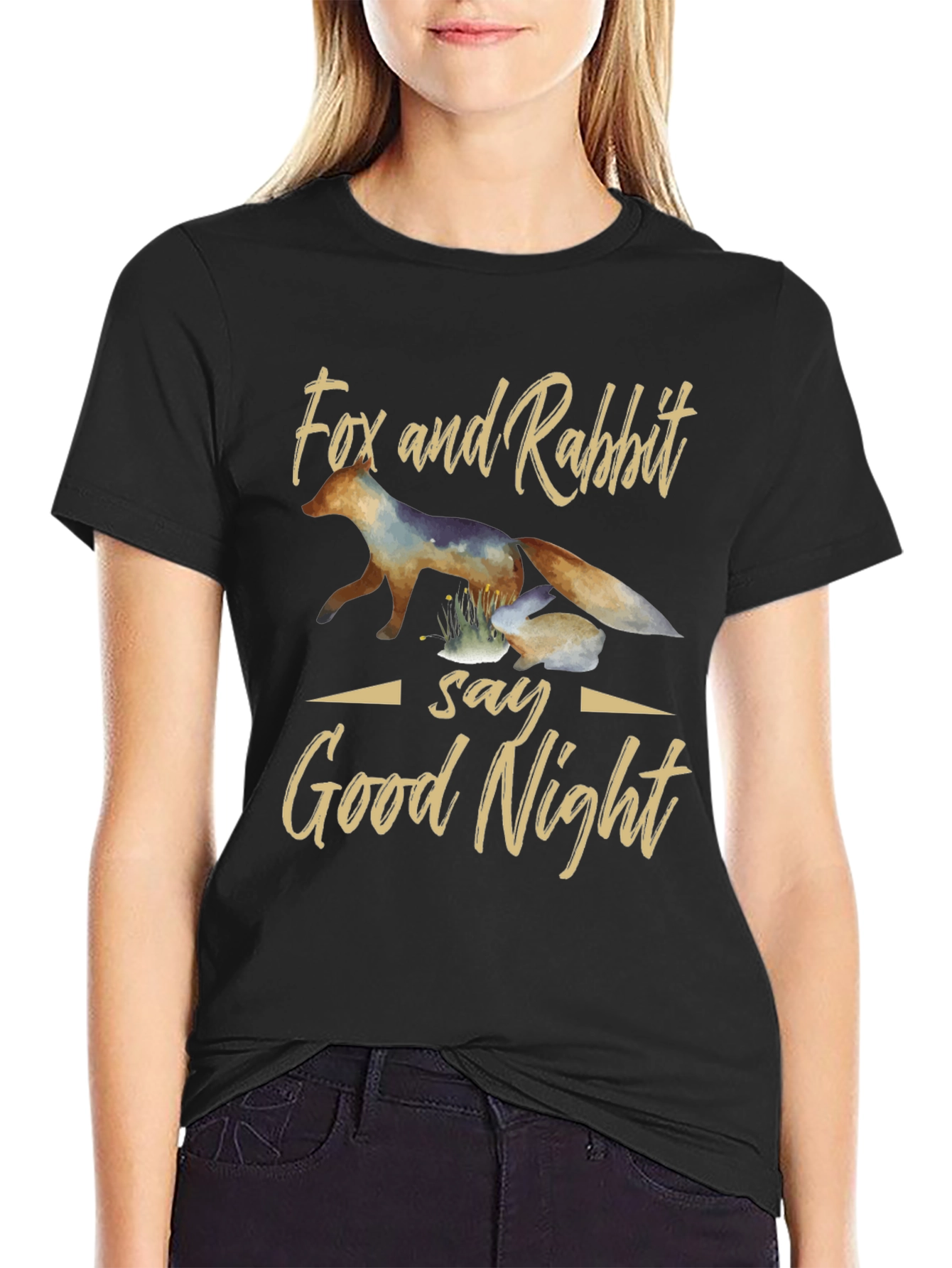 Fox and Rabbit Good Night Graphic Tee