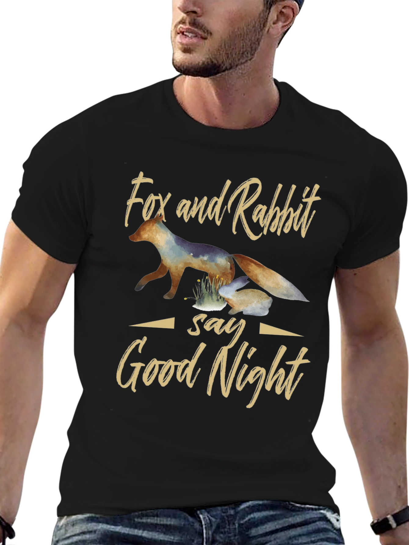 Fox and Rabbit Good Night Graphic Tee