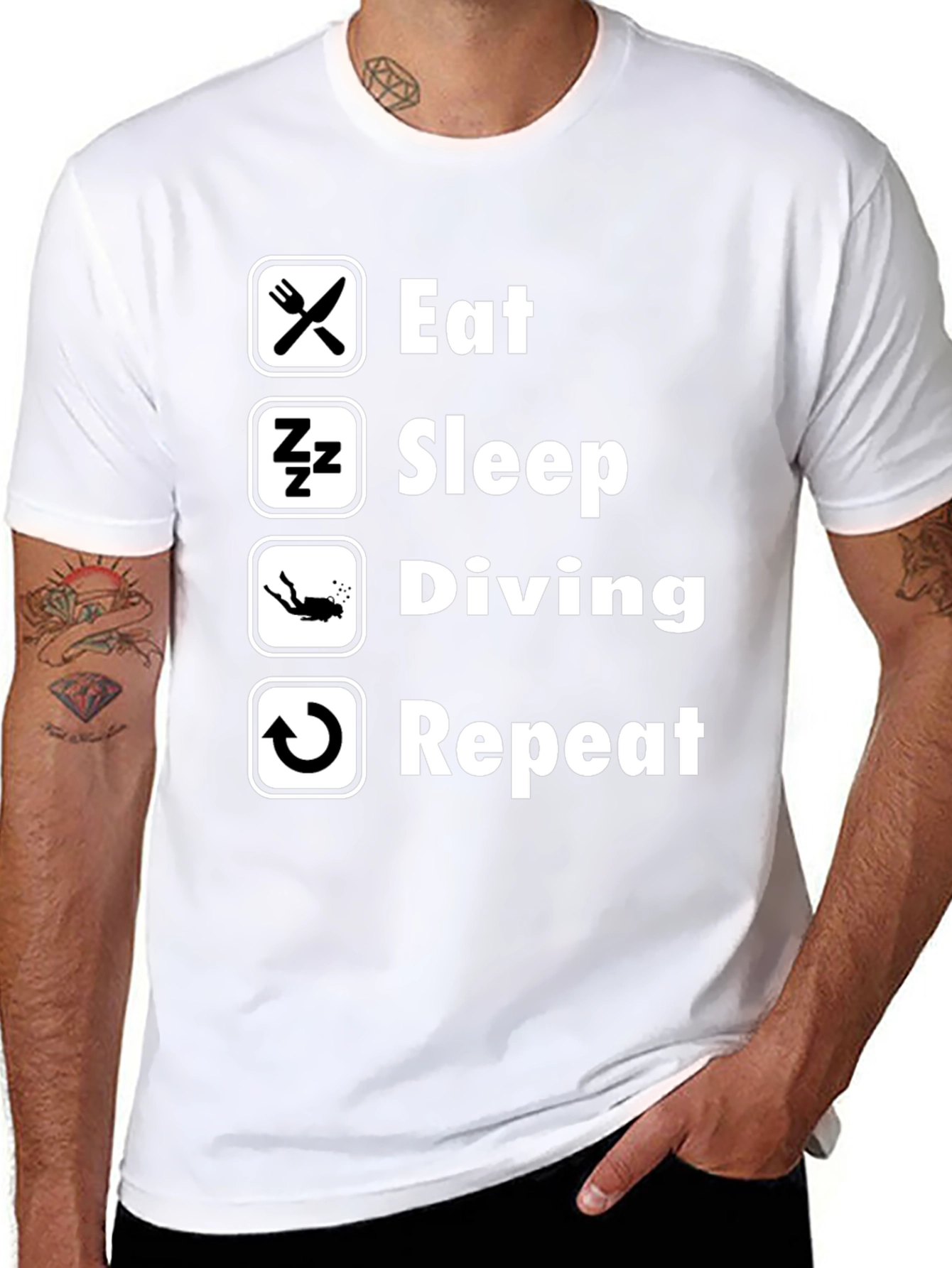 Eat Sleep Diving Repeat T-Shirt
