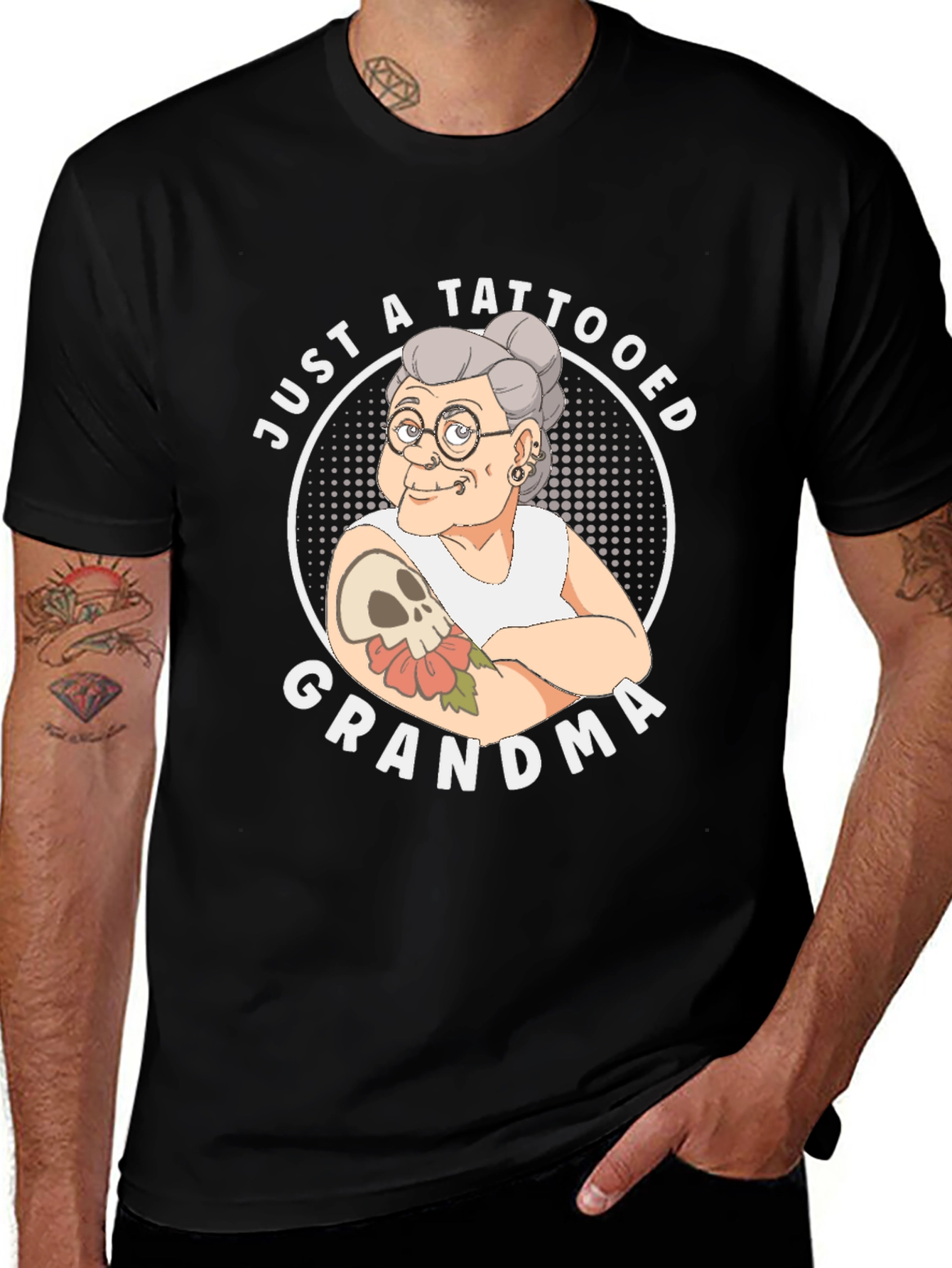 Tattooed Grandma Graphic Tee - Cool Unisex Shirt