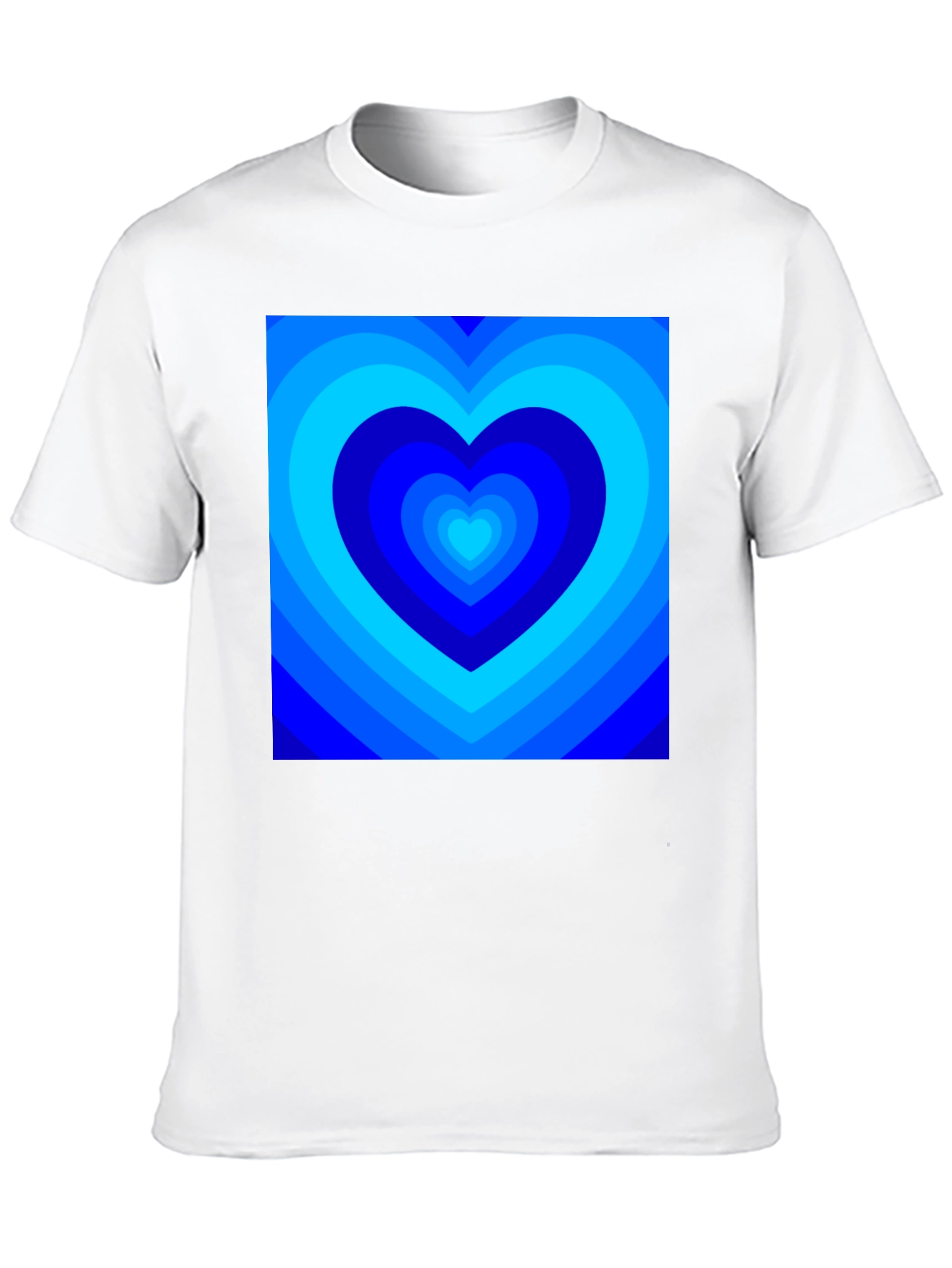 Blue Hearts Graphic Tee - Modern Design