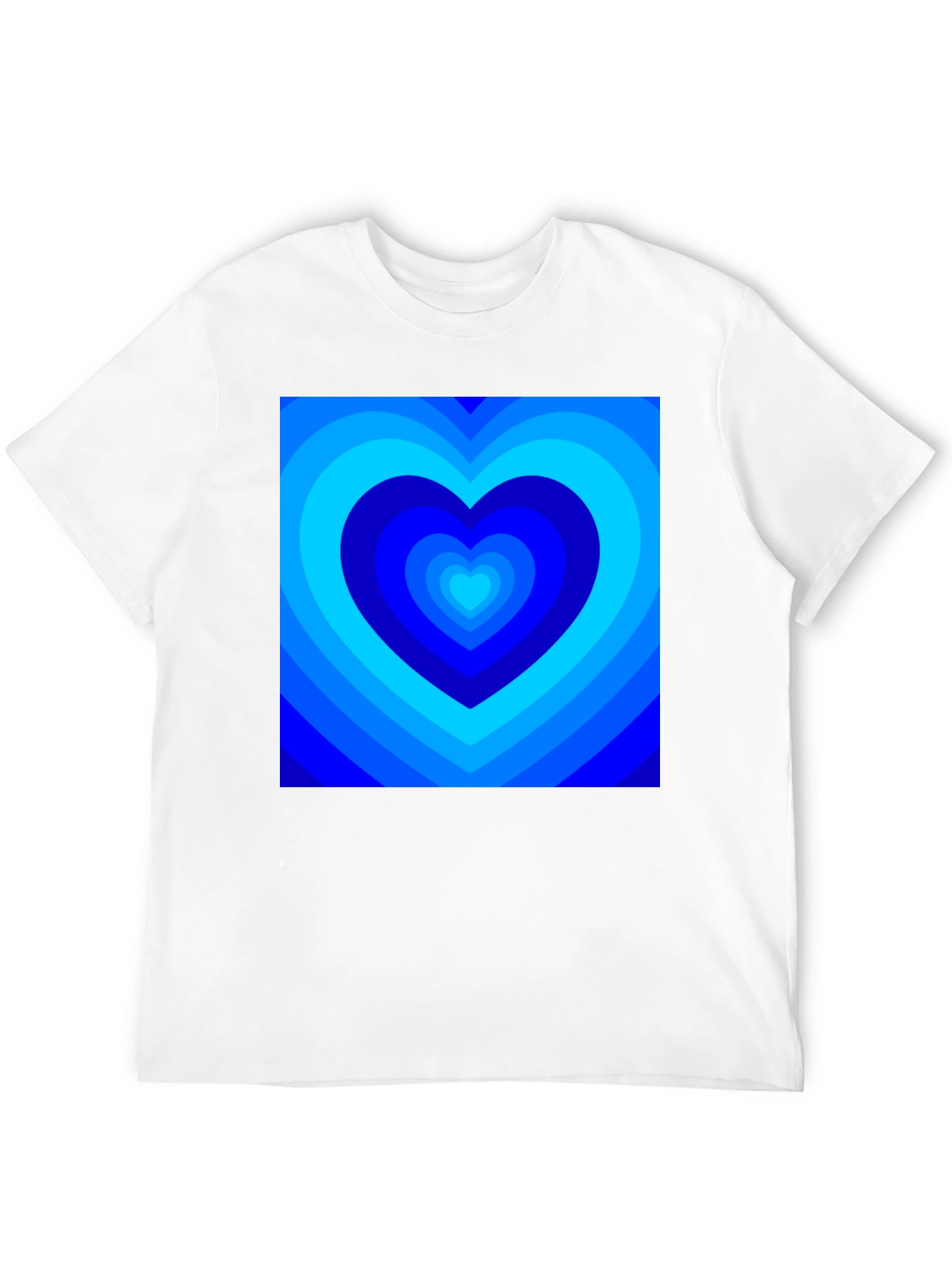 Blue Hearts Graphic Tee - Modern Design