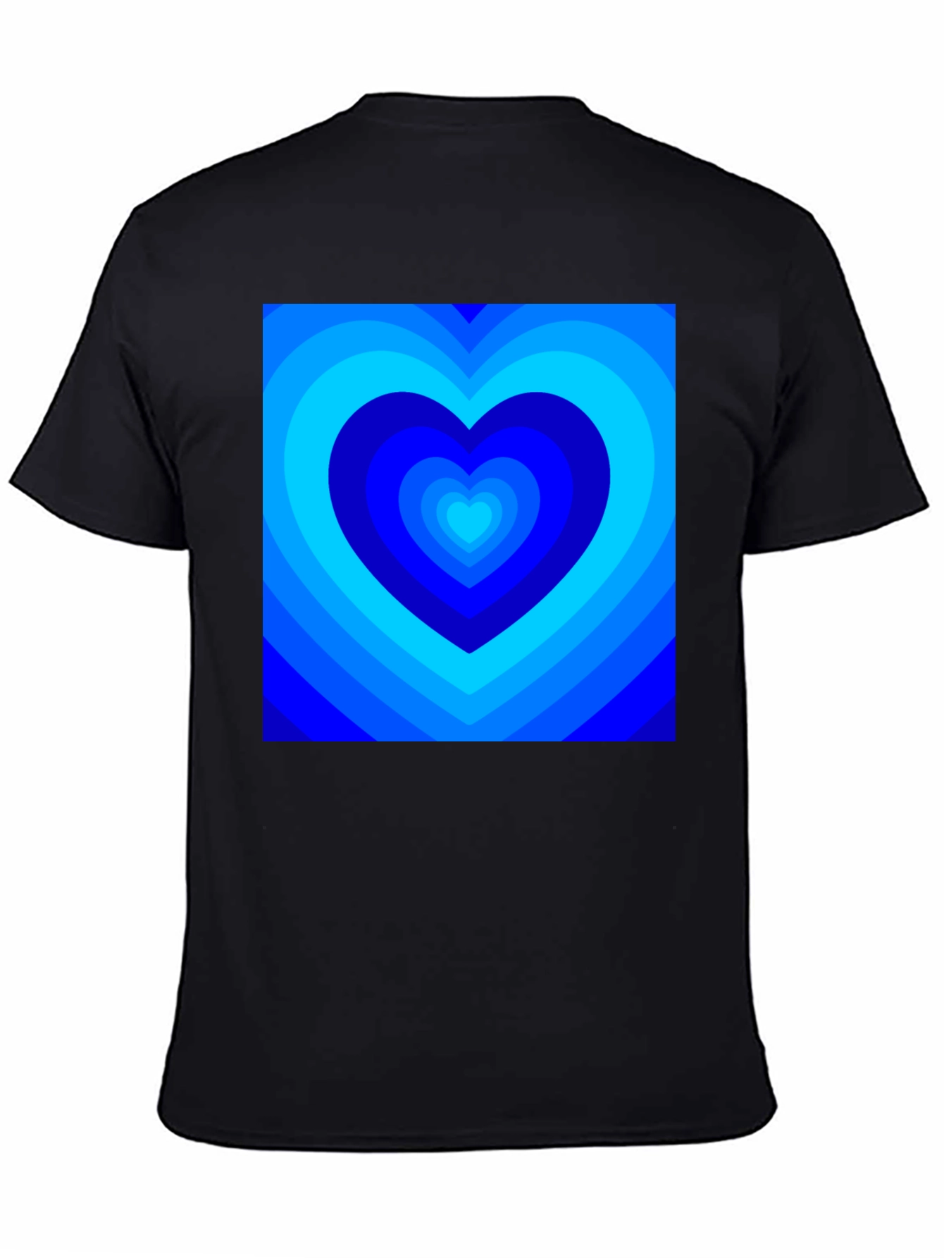 Blue Hearts Graphic Tee - Modern Design