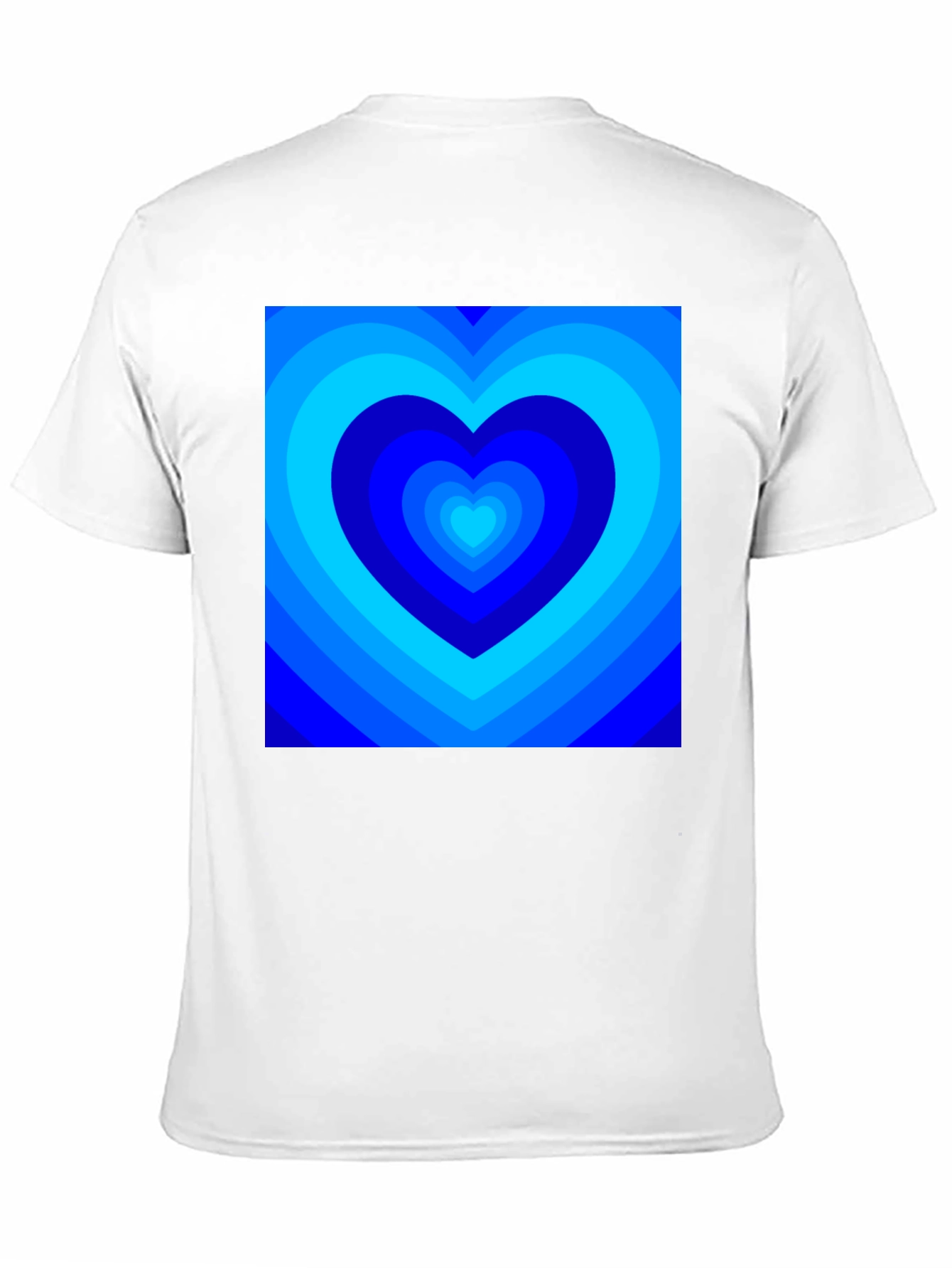 Blue Hearts Graphic Tee - Modern Design