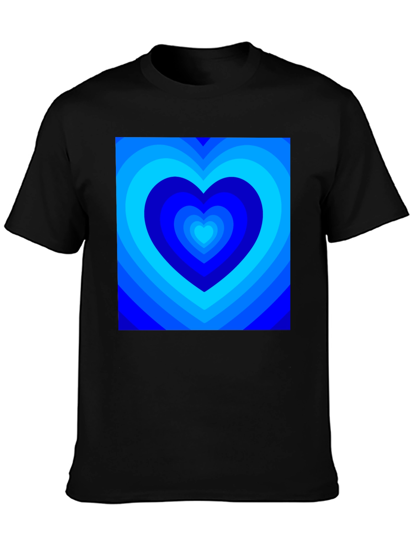Blue Hearts Graphic Tee - Modern Design
