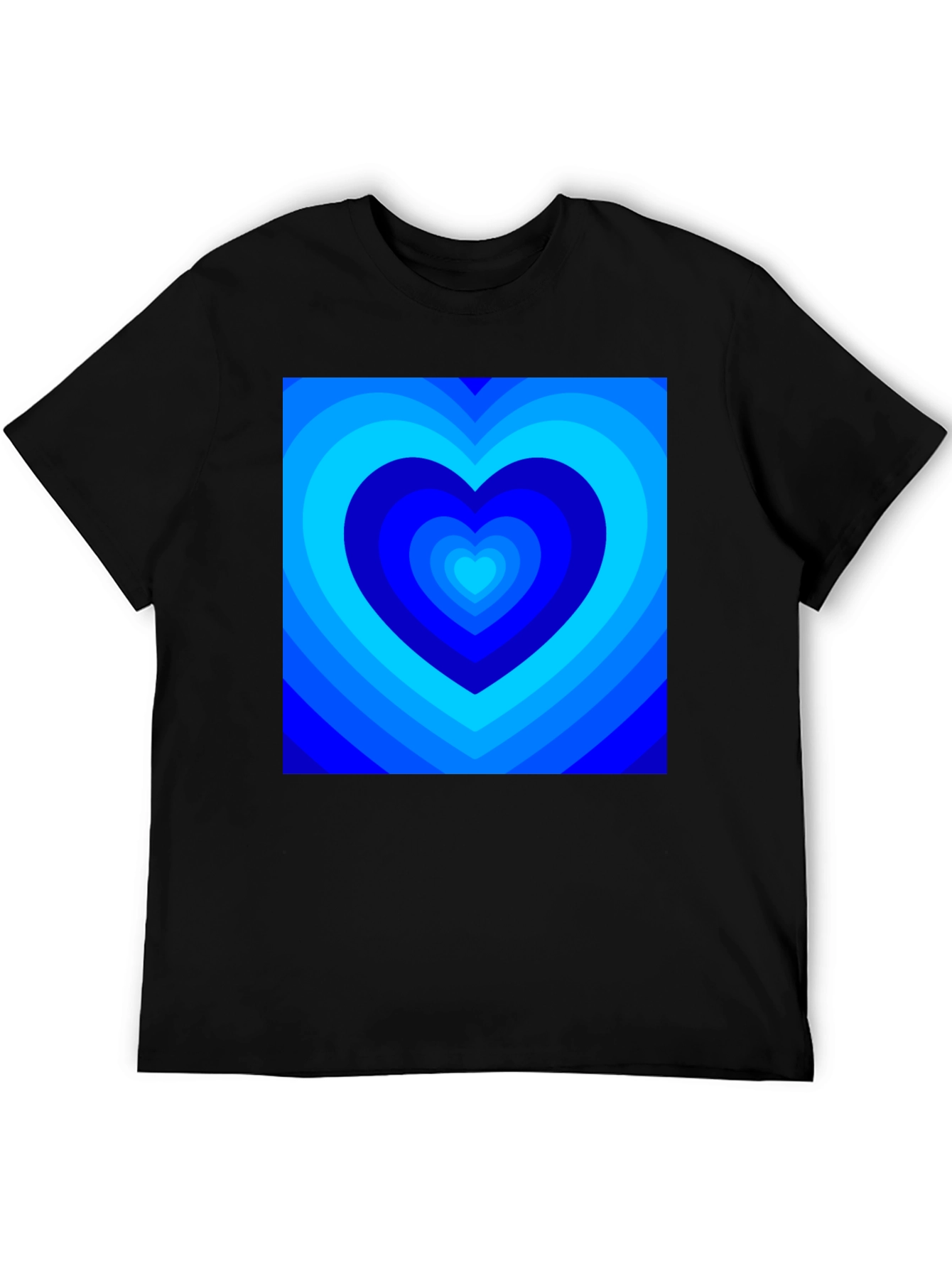 Blue Hearts Graphic Tee - Modern Design