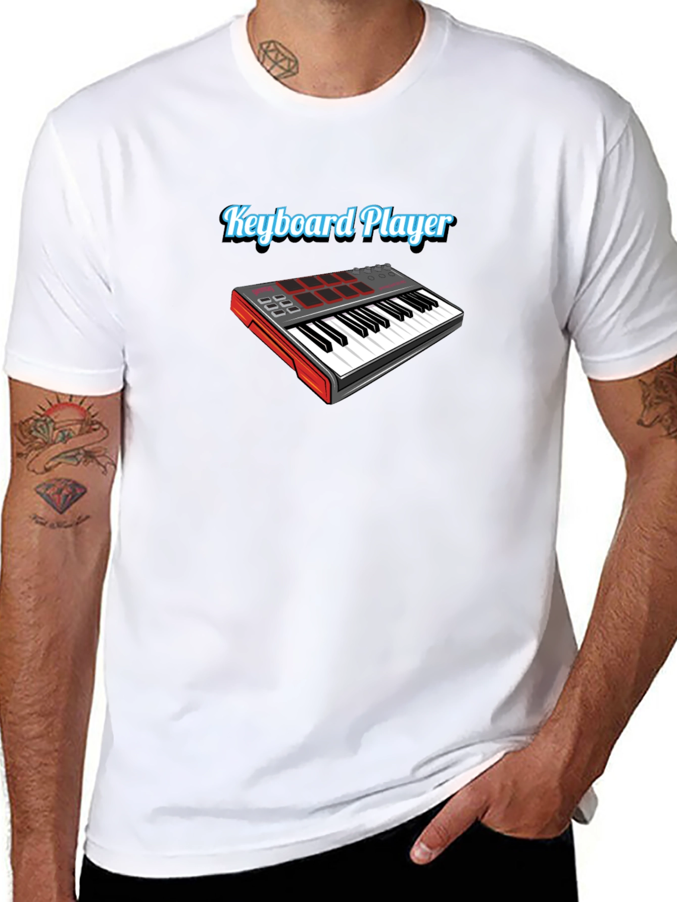 Keyboard Player Graphic T-Shirt