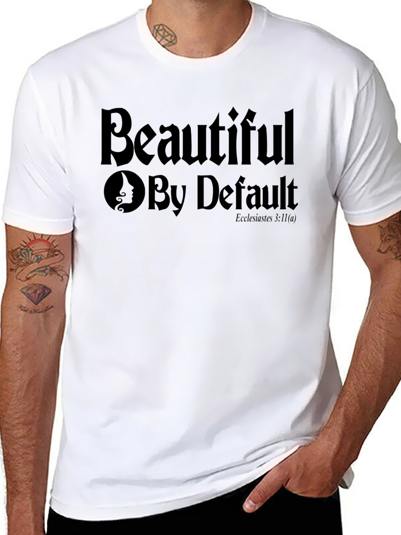 Beautiful By Default T-Shirt - Elegant Graphic Tee