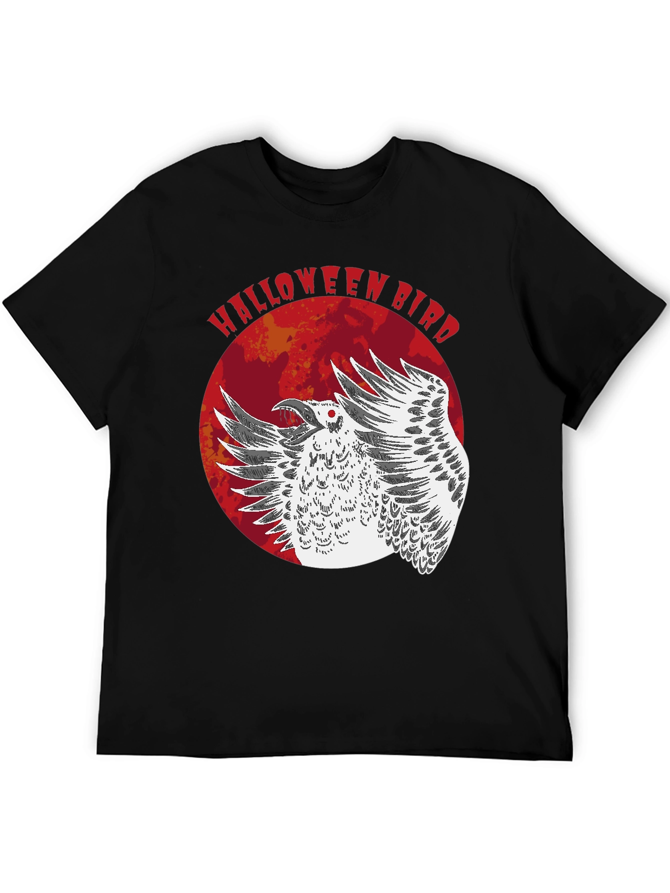 Halloween Bird Graphic T-Shirt