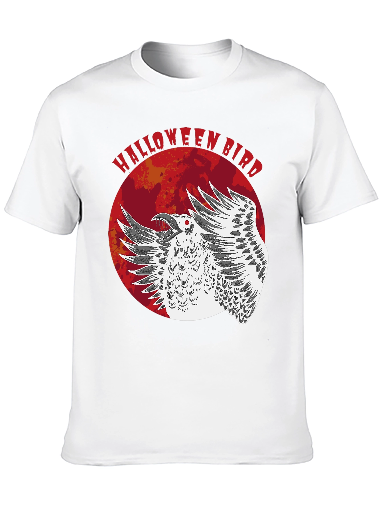 Halloween Bird Graphic T-Shirt