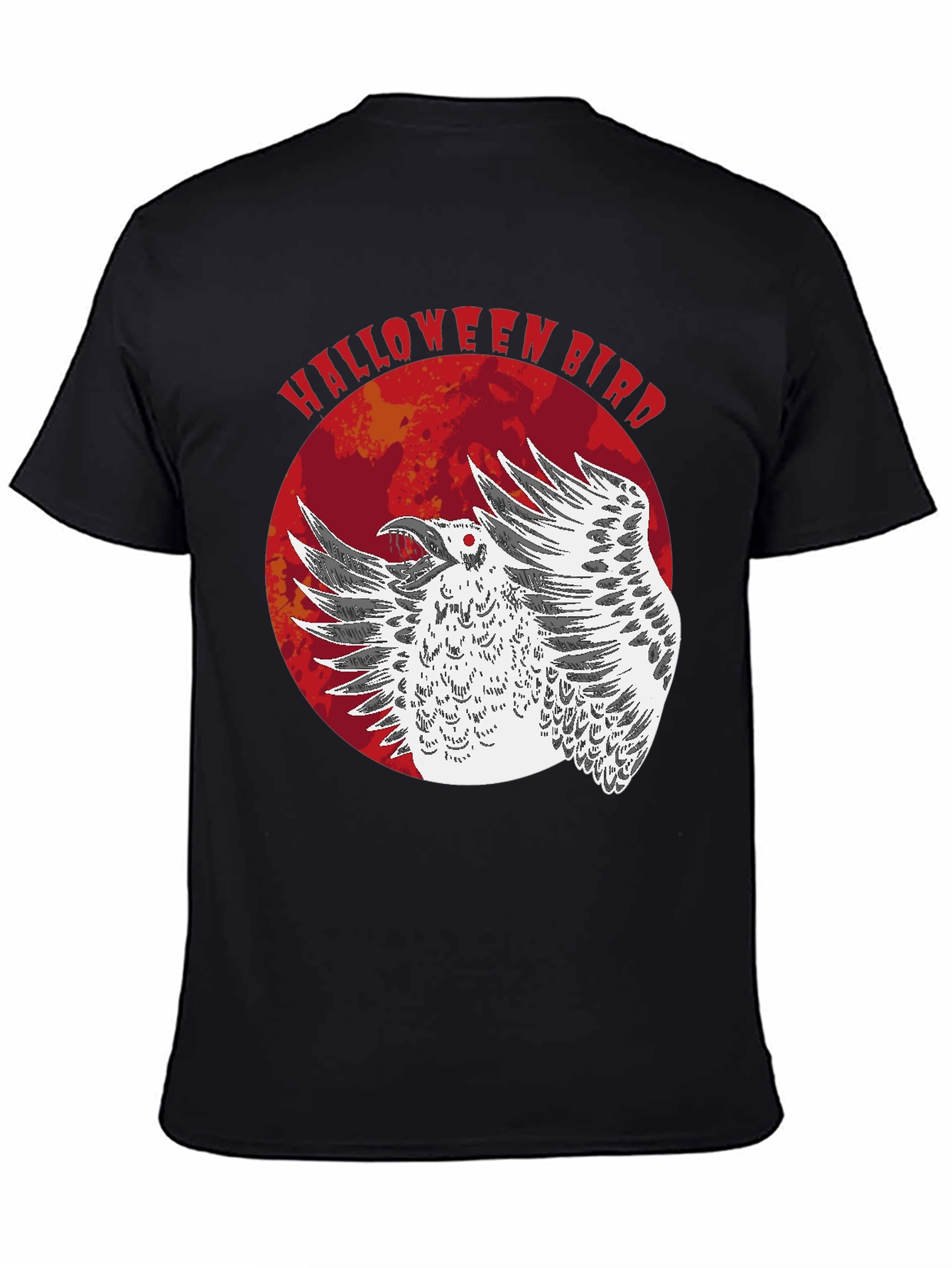 Halloween Bird Graphic T-Shirt