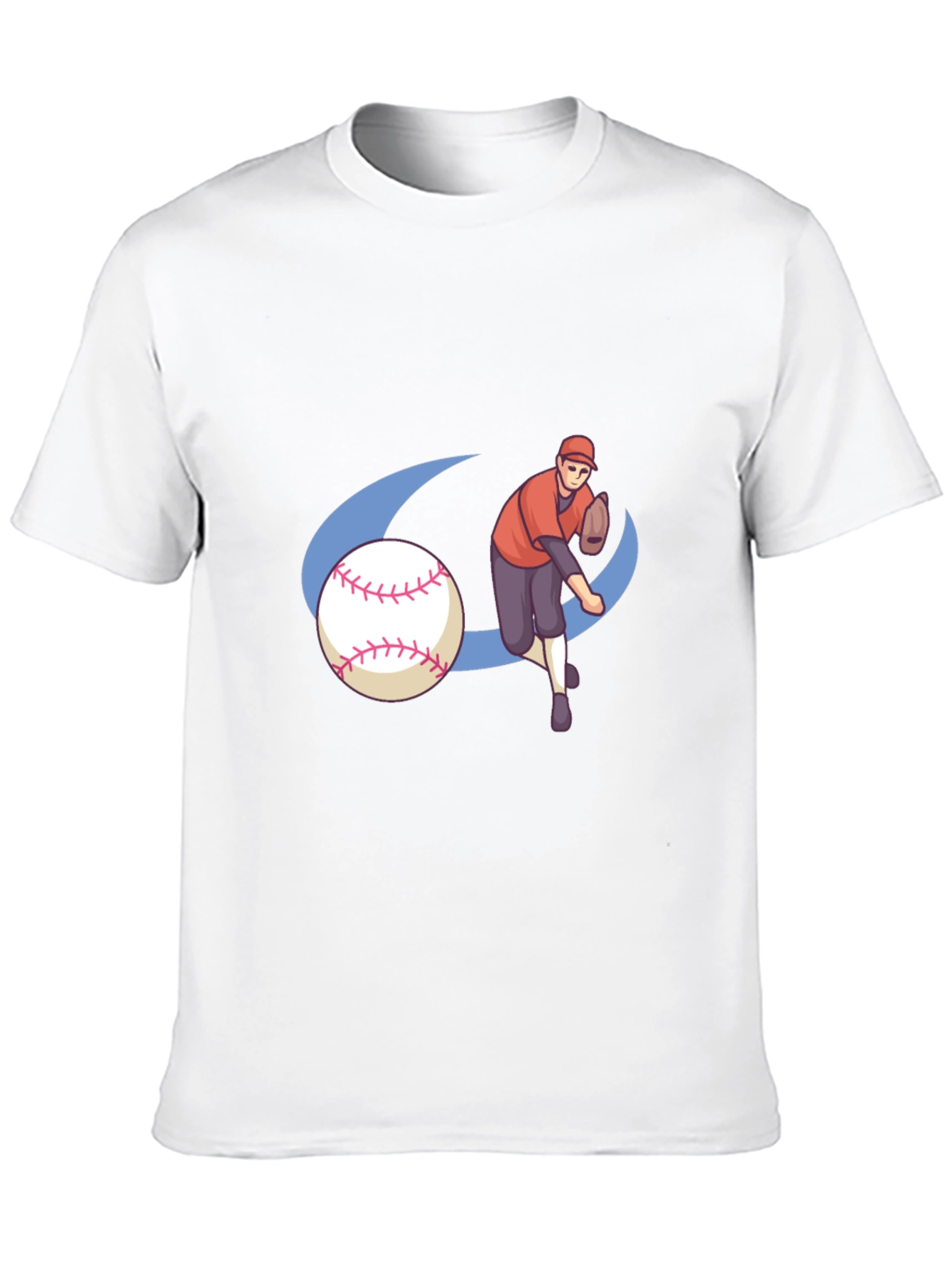 Baseball Player Graphic Black T-Shirt