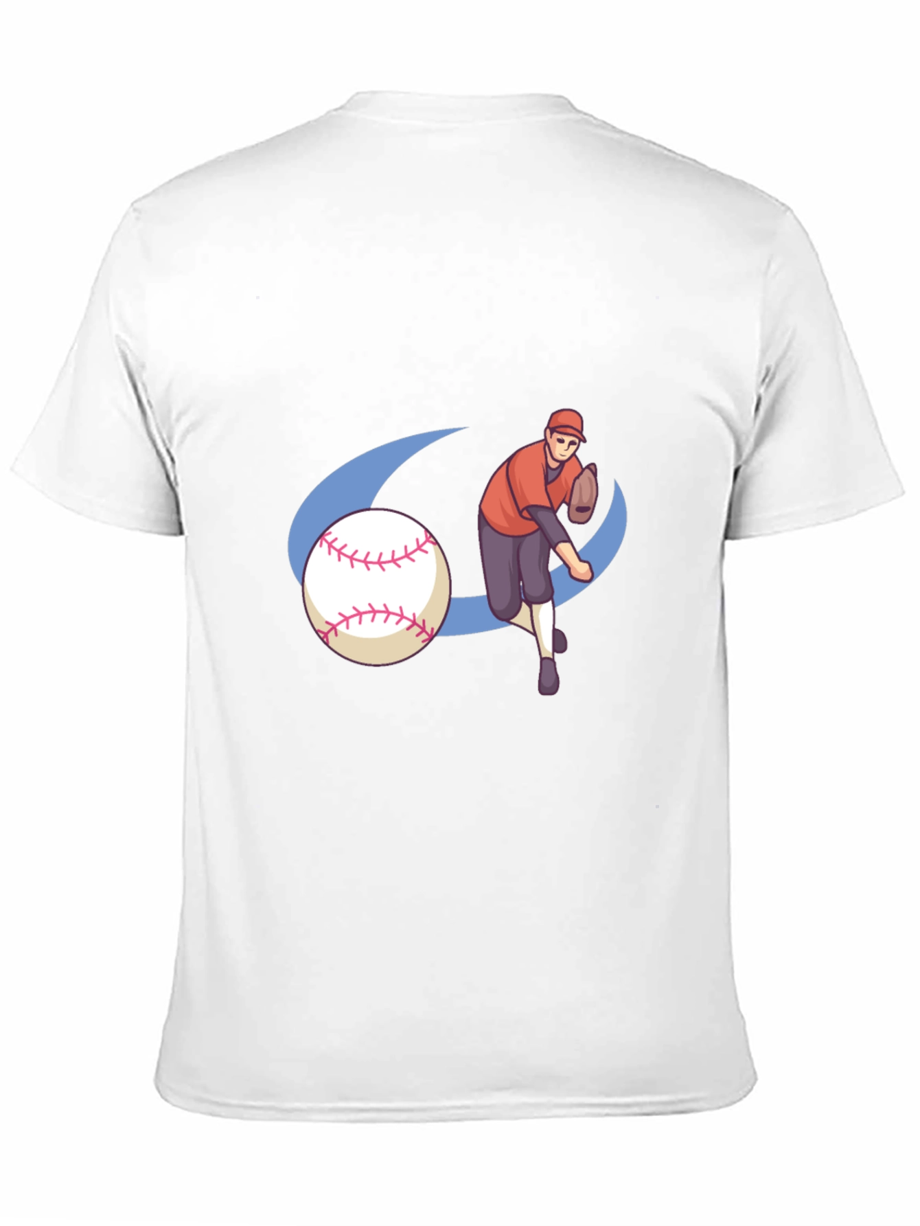 Baseball Player Graphic Black T-Shirt