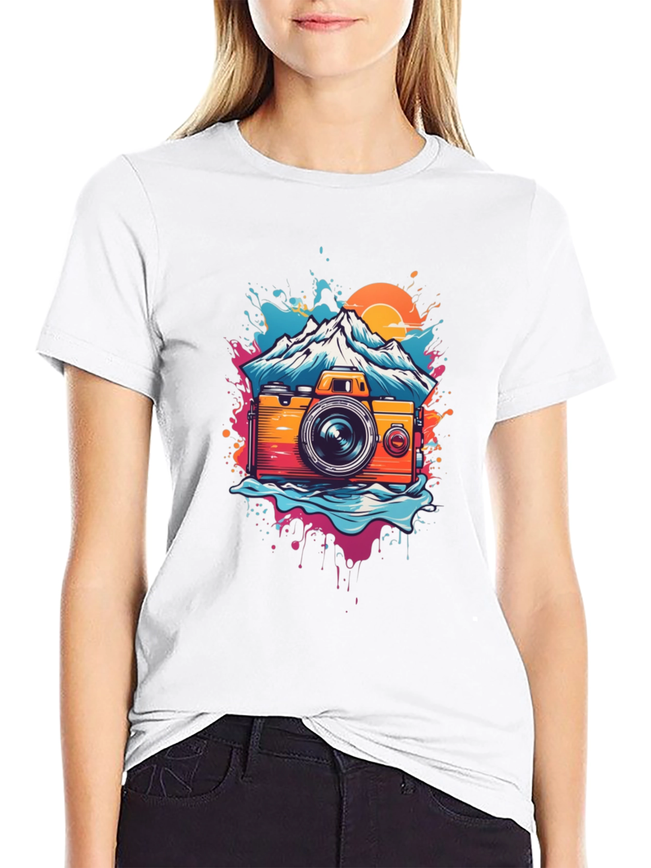Camera Mountain Graphic Tee