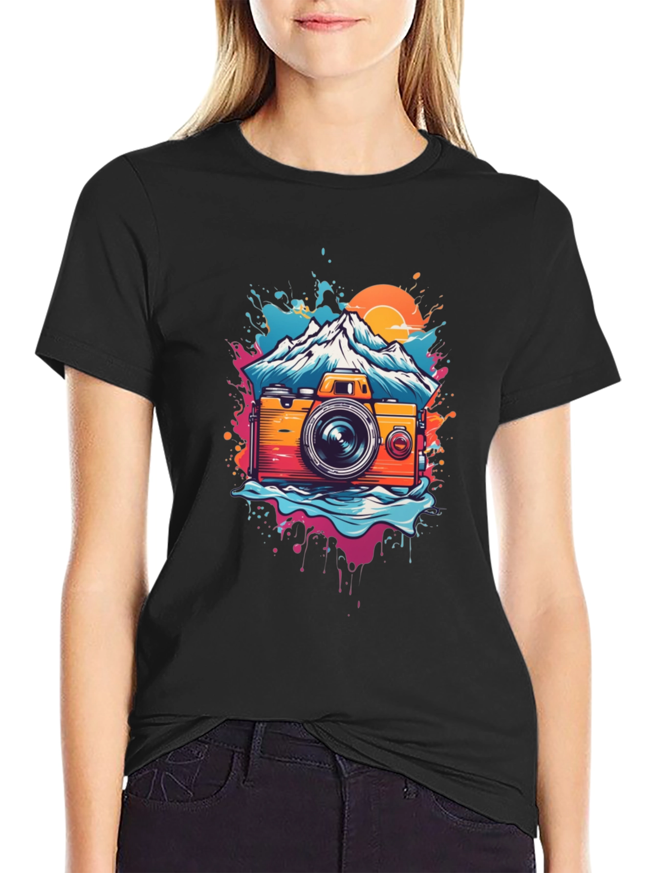 Camera Mountain Graphic Tee