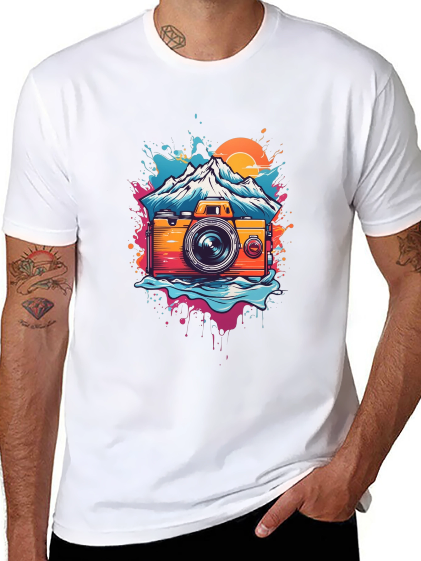 Camera Mountain Graphic Tee