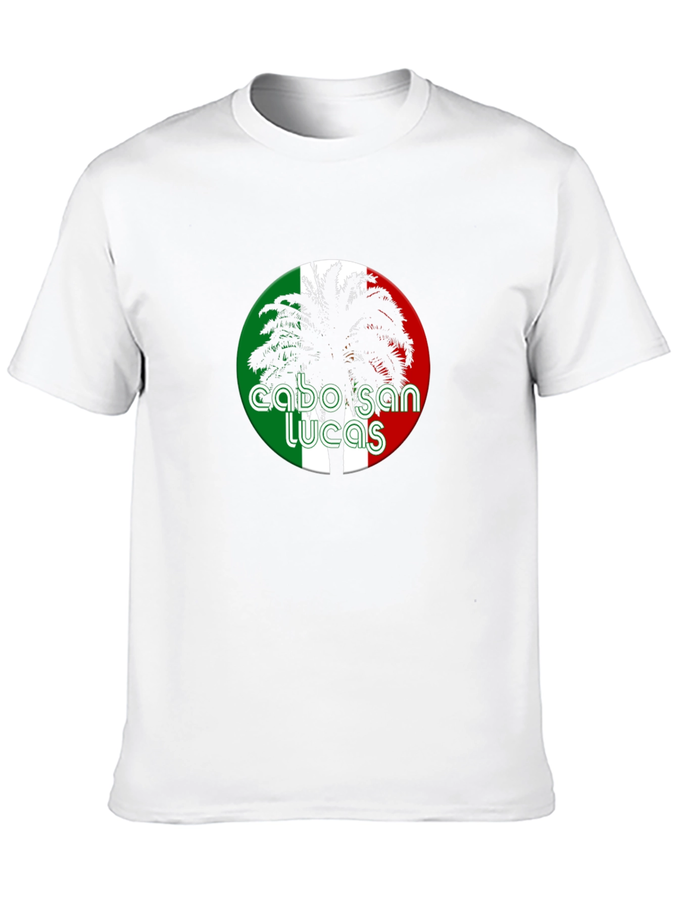 Cabo San Lucas Palm Tree Graphic Black T-Shirt