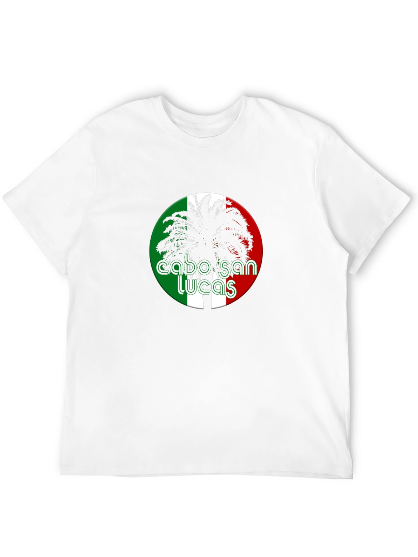 Cabo San Lucas Palm Tree Graphic Black T-Shirt