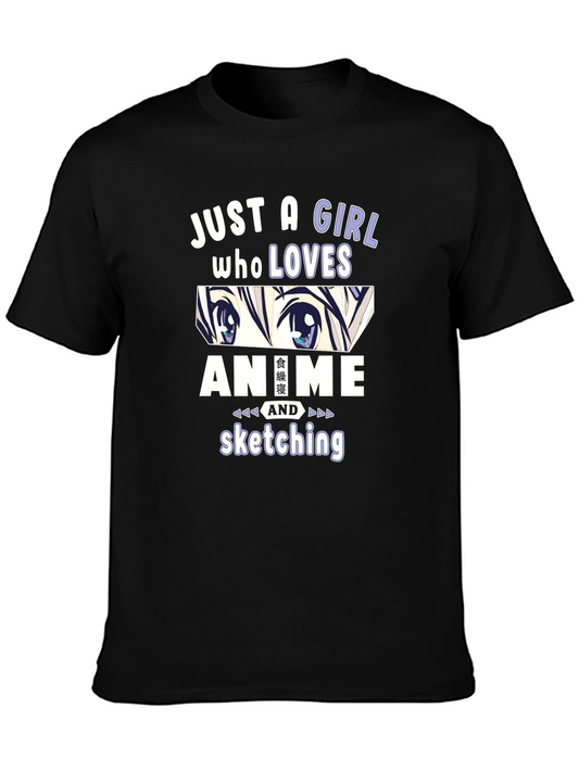 Anime Lovers T-Shirt - Just A Girl Who Loves Anime